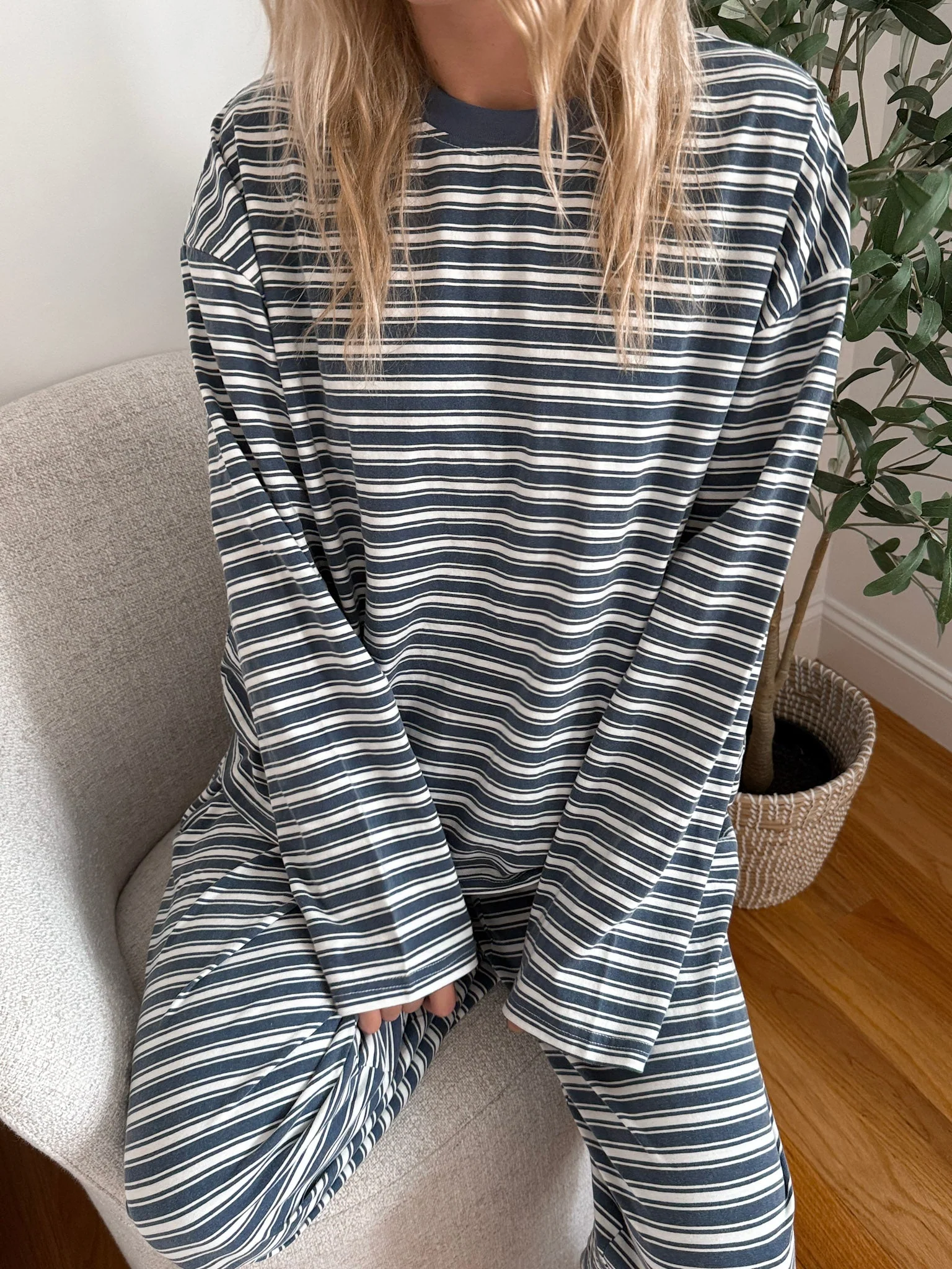 Billie Striped Loungewear Long Sleeve Top - Image 10
