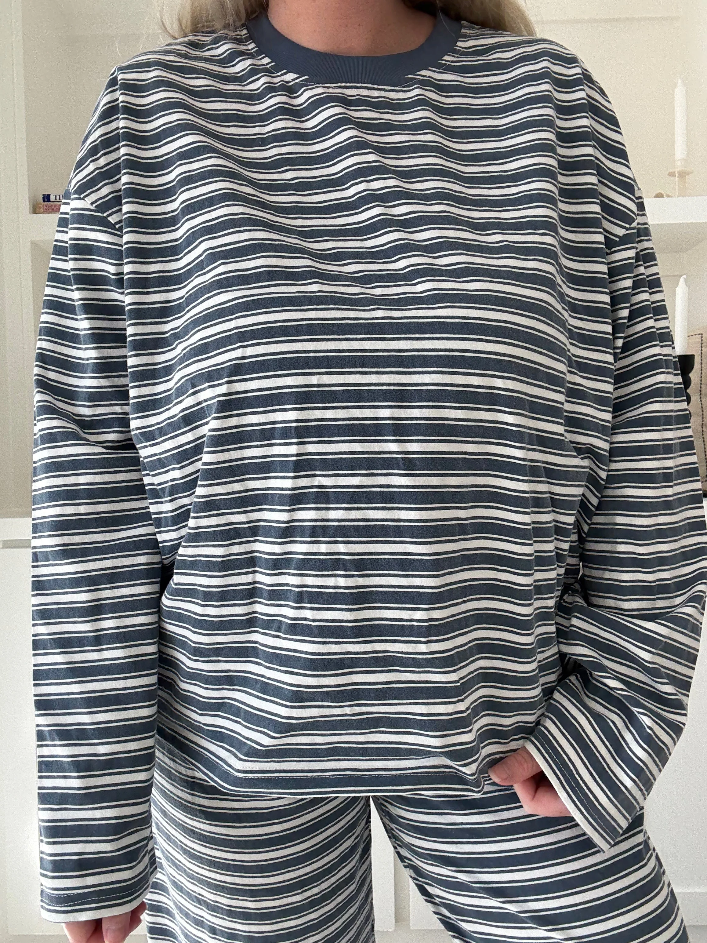 Billie Striped Loungewear Long Sleeve Top - Image 3