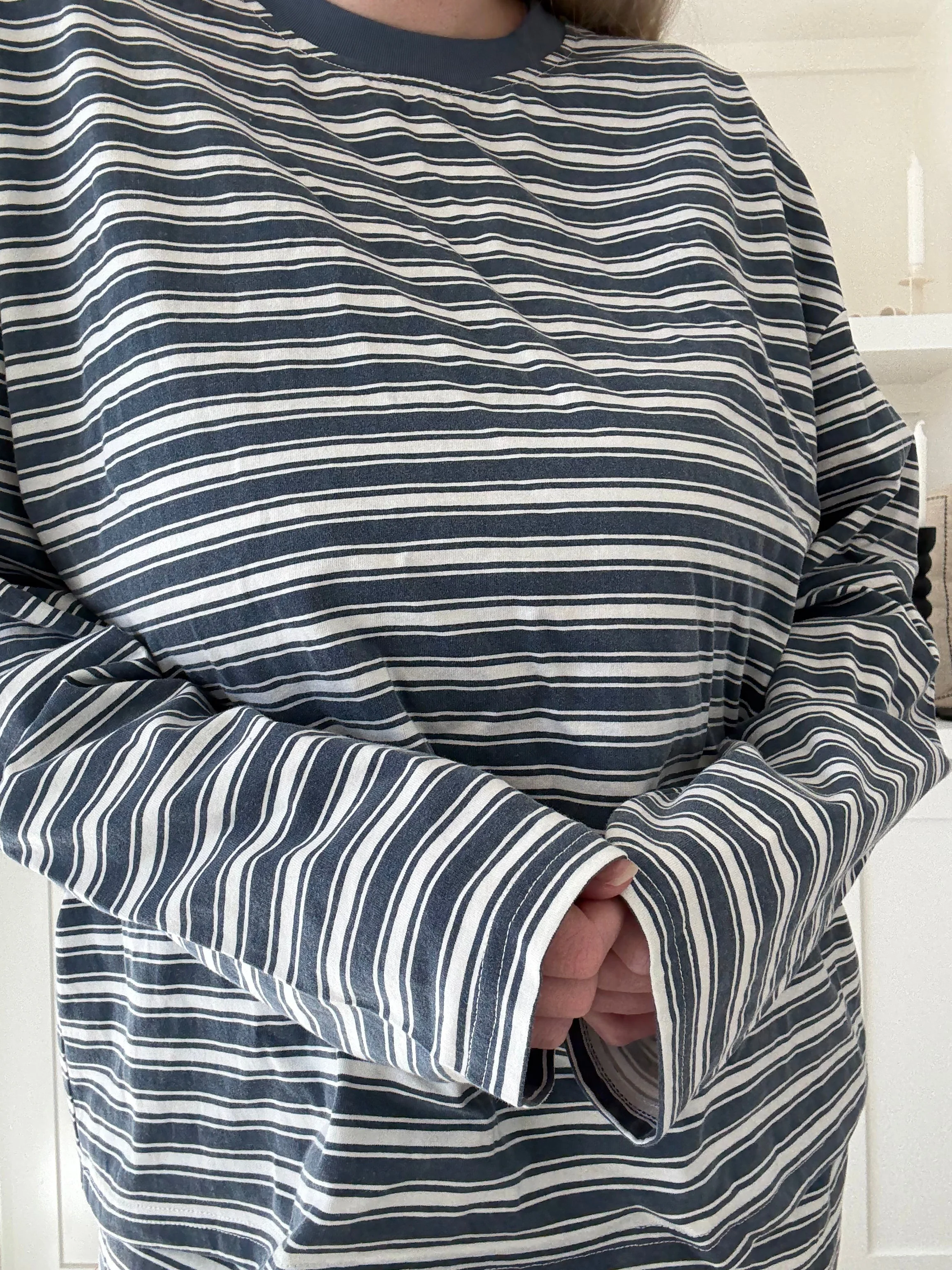 Billie Striped Loungewear Long Sleeve Top - Image 5
