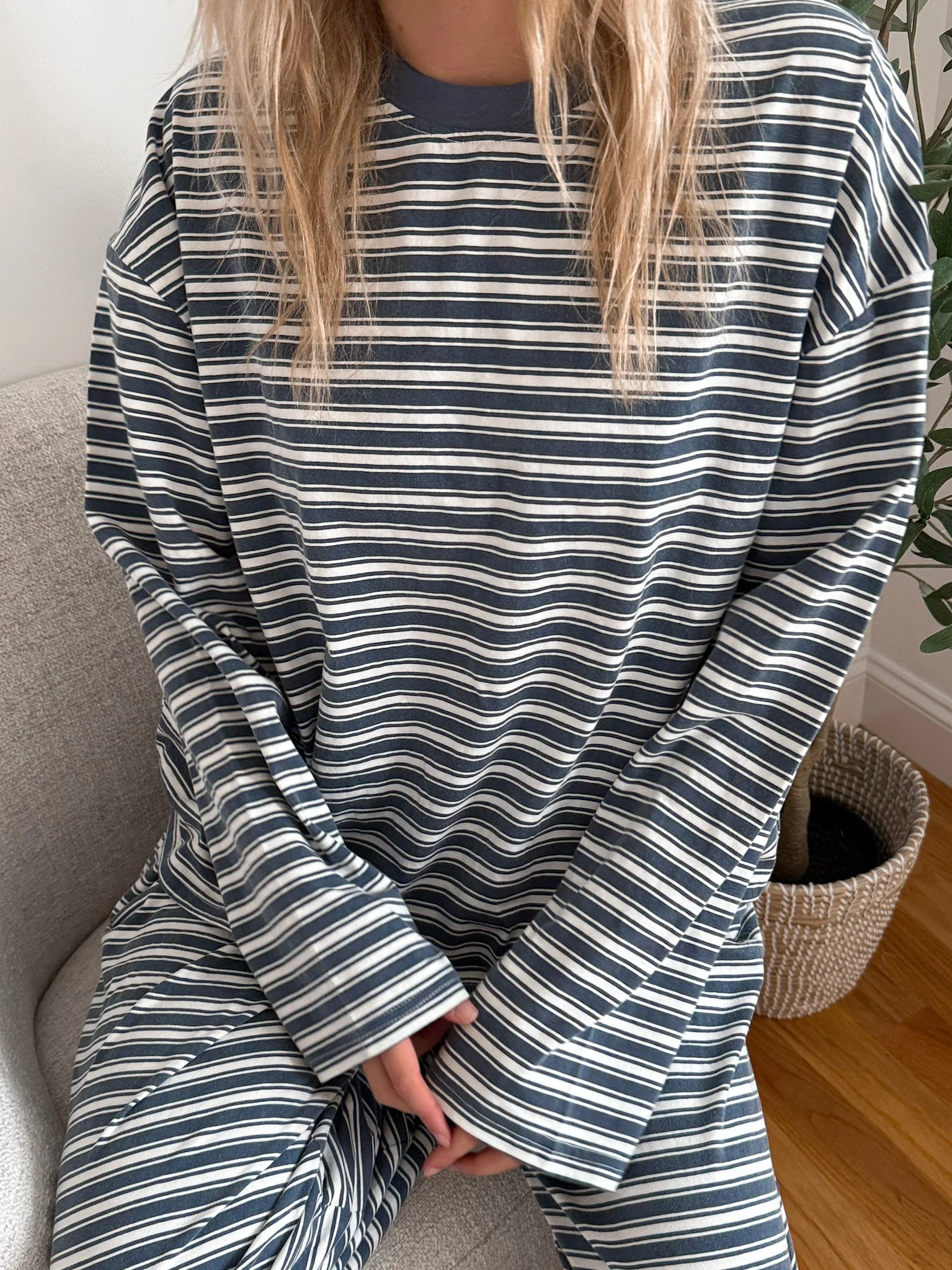 Billie Striped Loungewear Long Sleeve Top - Image 6
