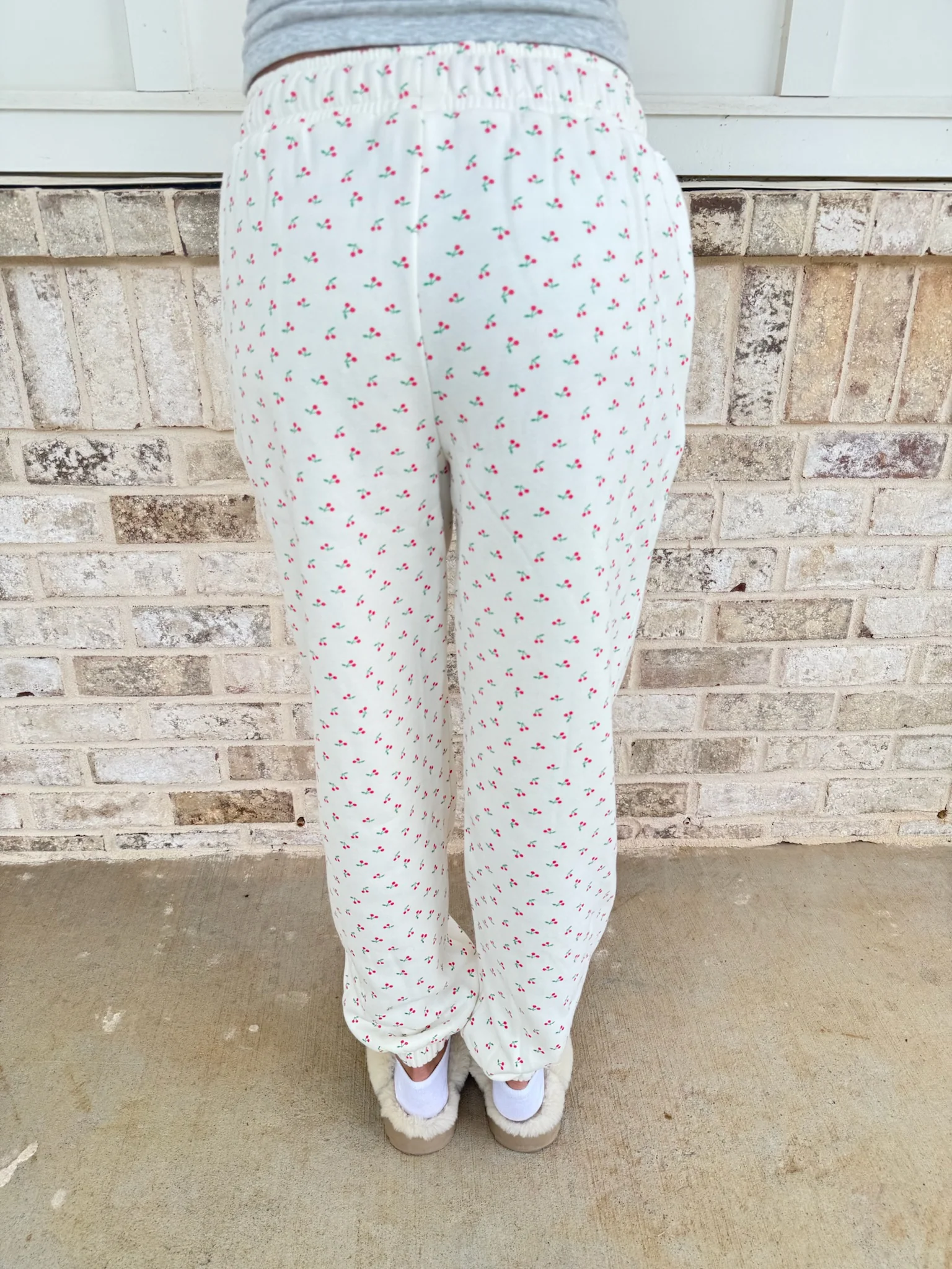 Blank Ivory Cherries All Over Jogger Sweatpants - Image 2