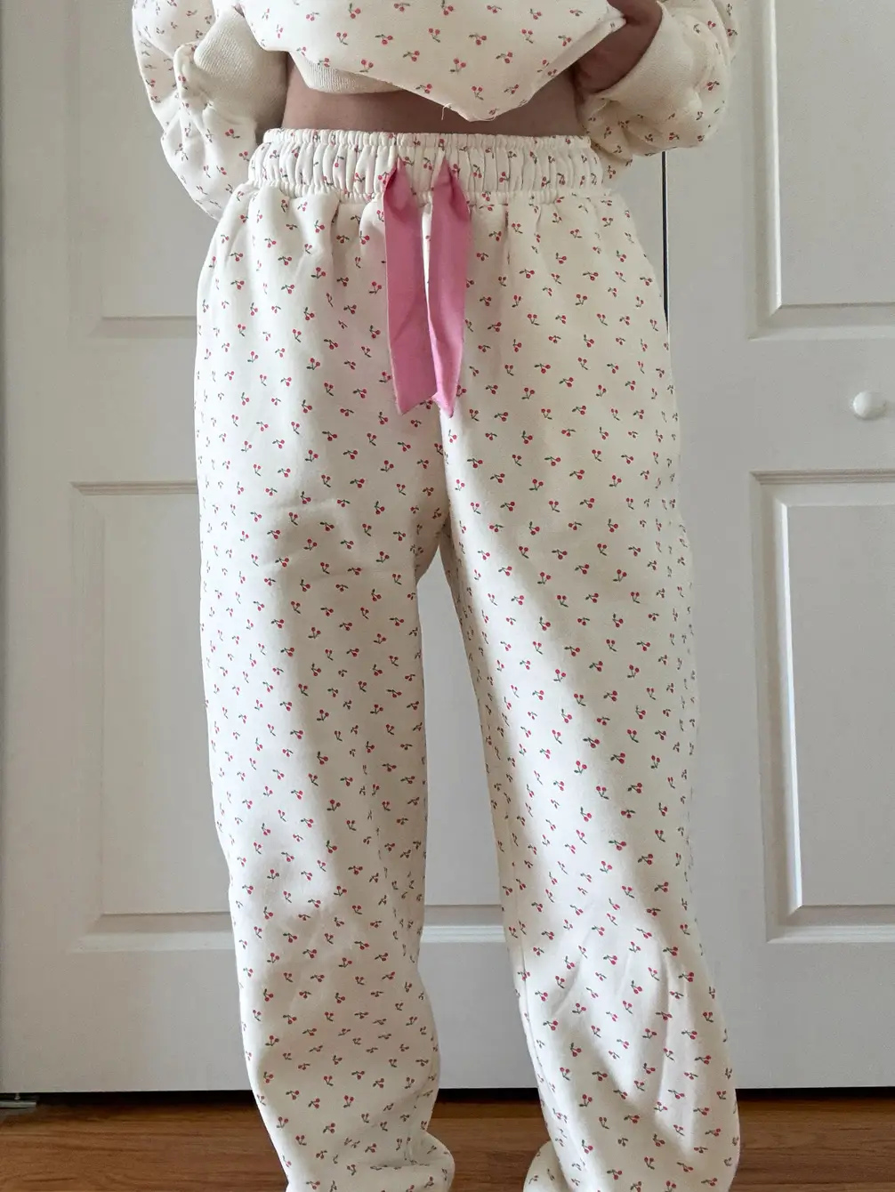 Blank Ivory Cherries All Over Jogger Sweatpants - Image 4