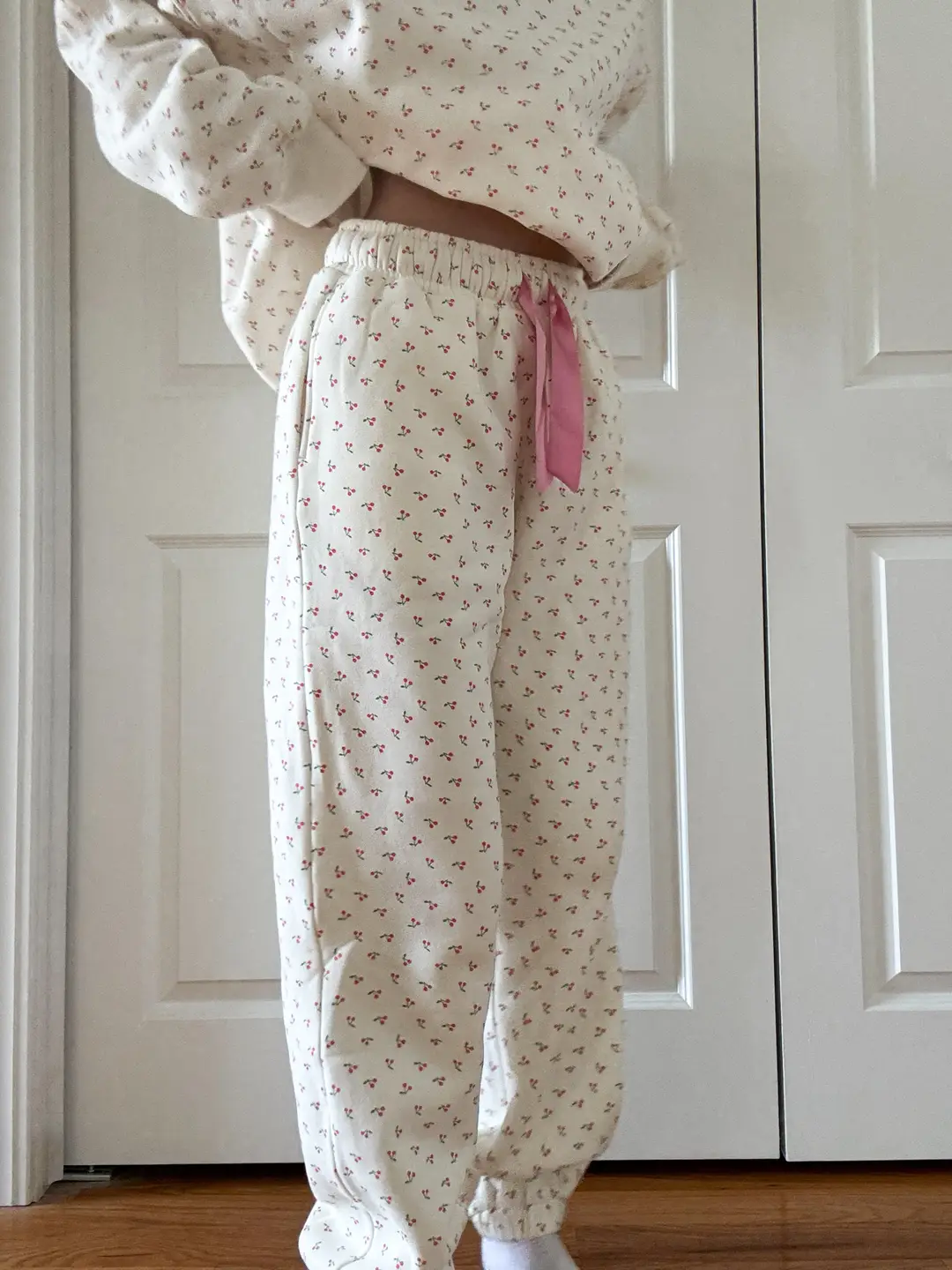 Blank Ivory Cherries All Over Jogger Sweatpants - Image 5