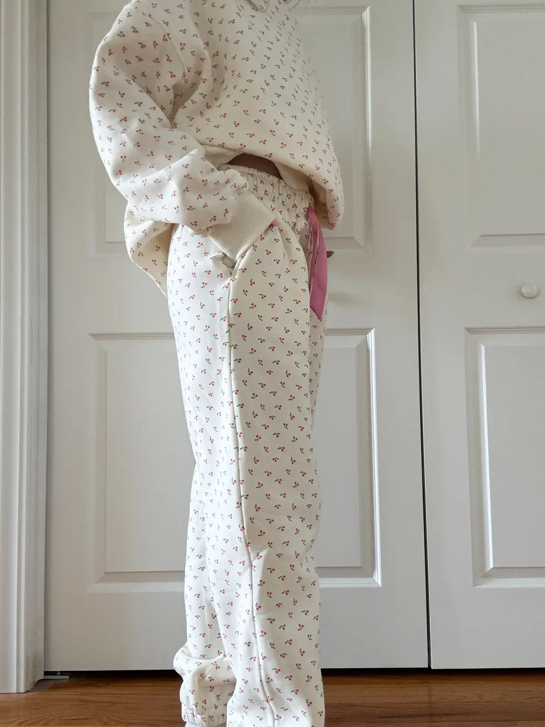 Blank Ivory Cherries All Over Jogger Sweatpants - Image 6