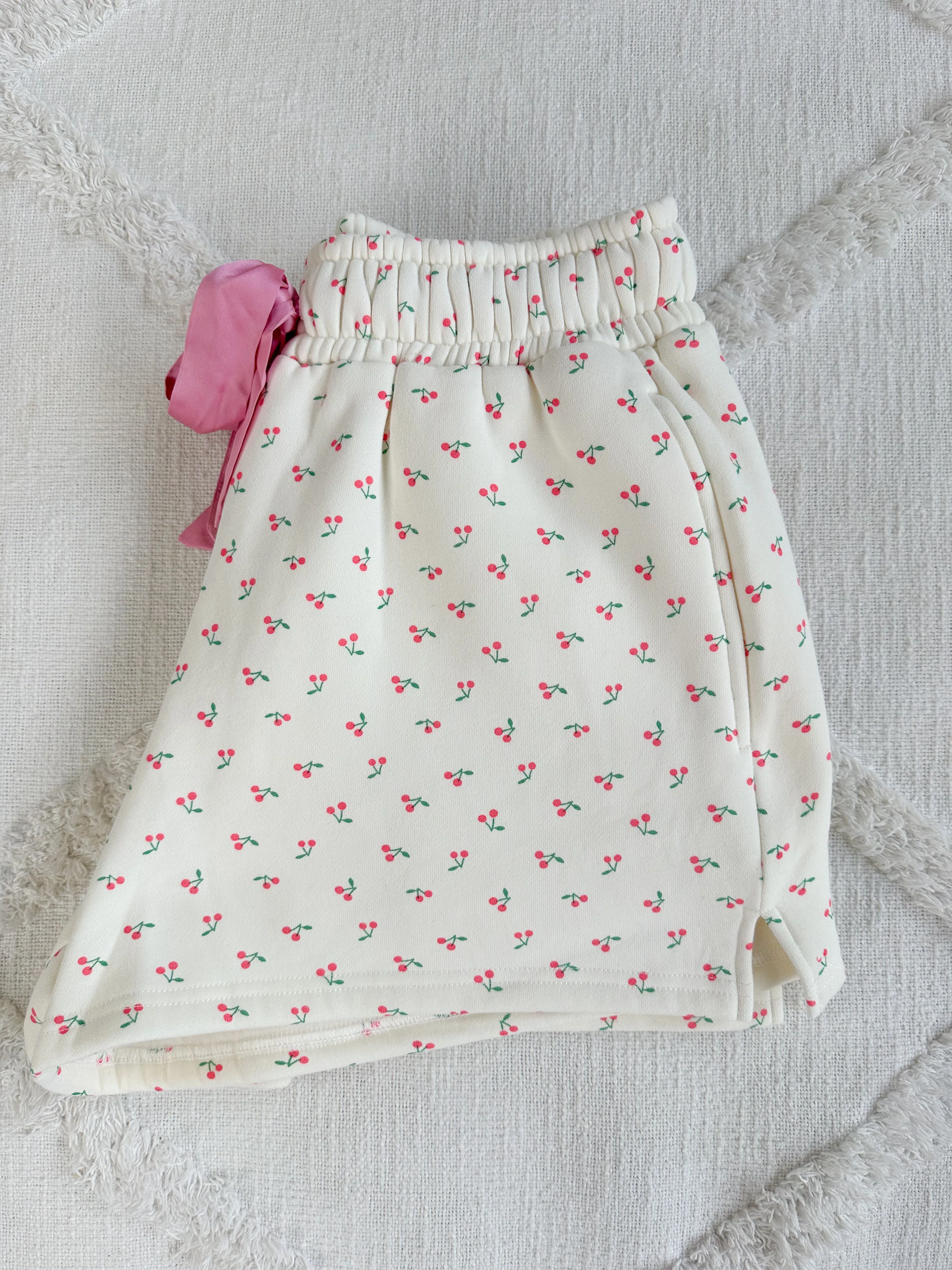 Blank Ivory Cherries All Over Shorts - Image 4