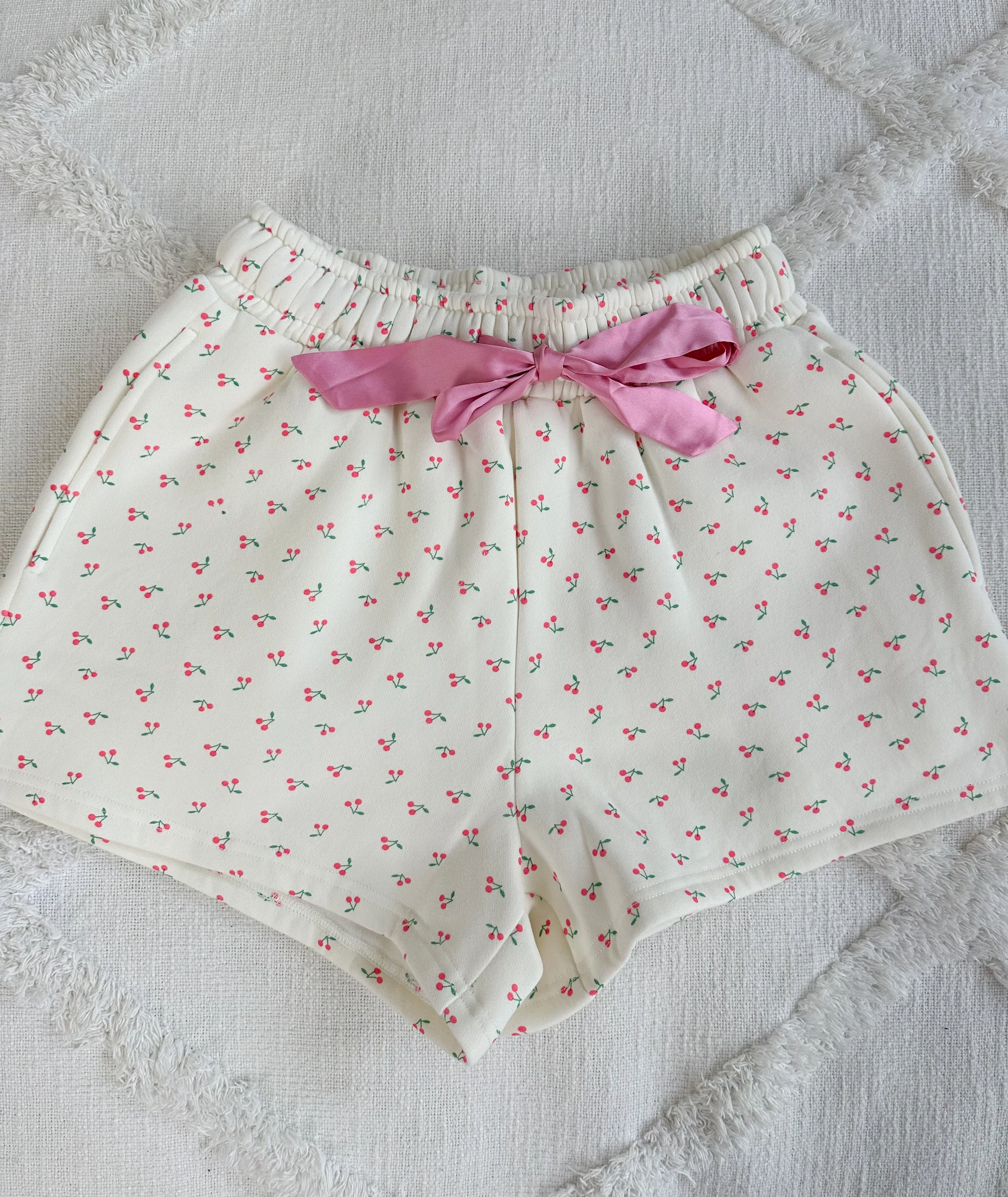 Blank Ivory Cherries All Over Shorts - Image 5