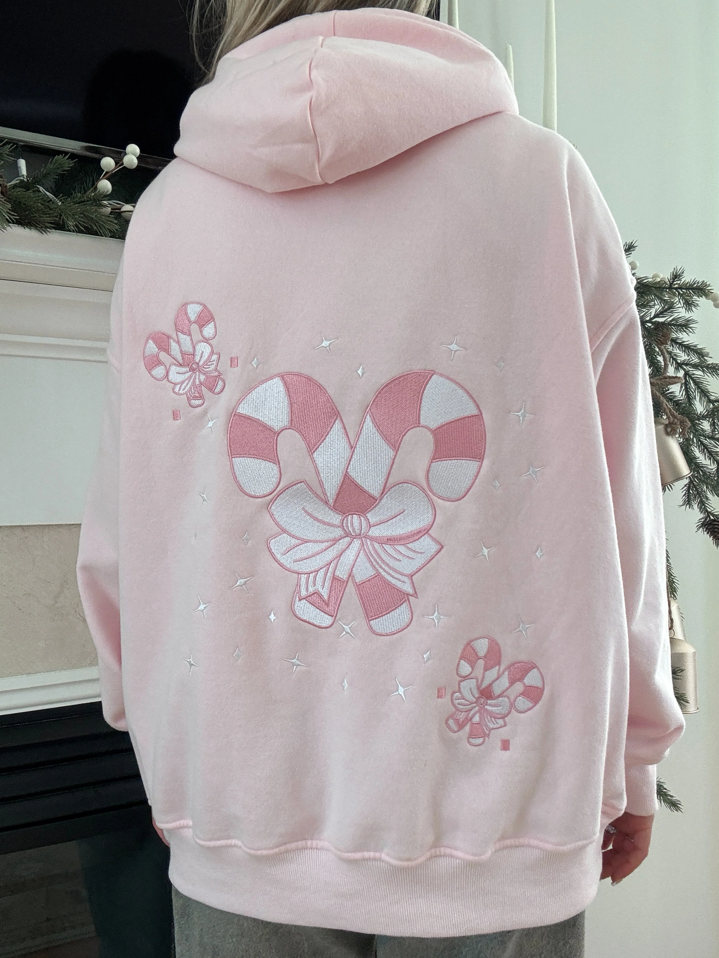Light Pink Candy Cane Wonderland Hoodie - Image 3