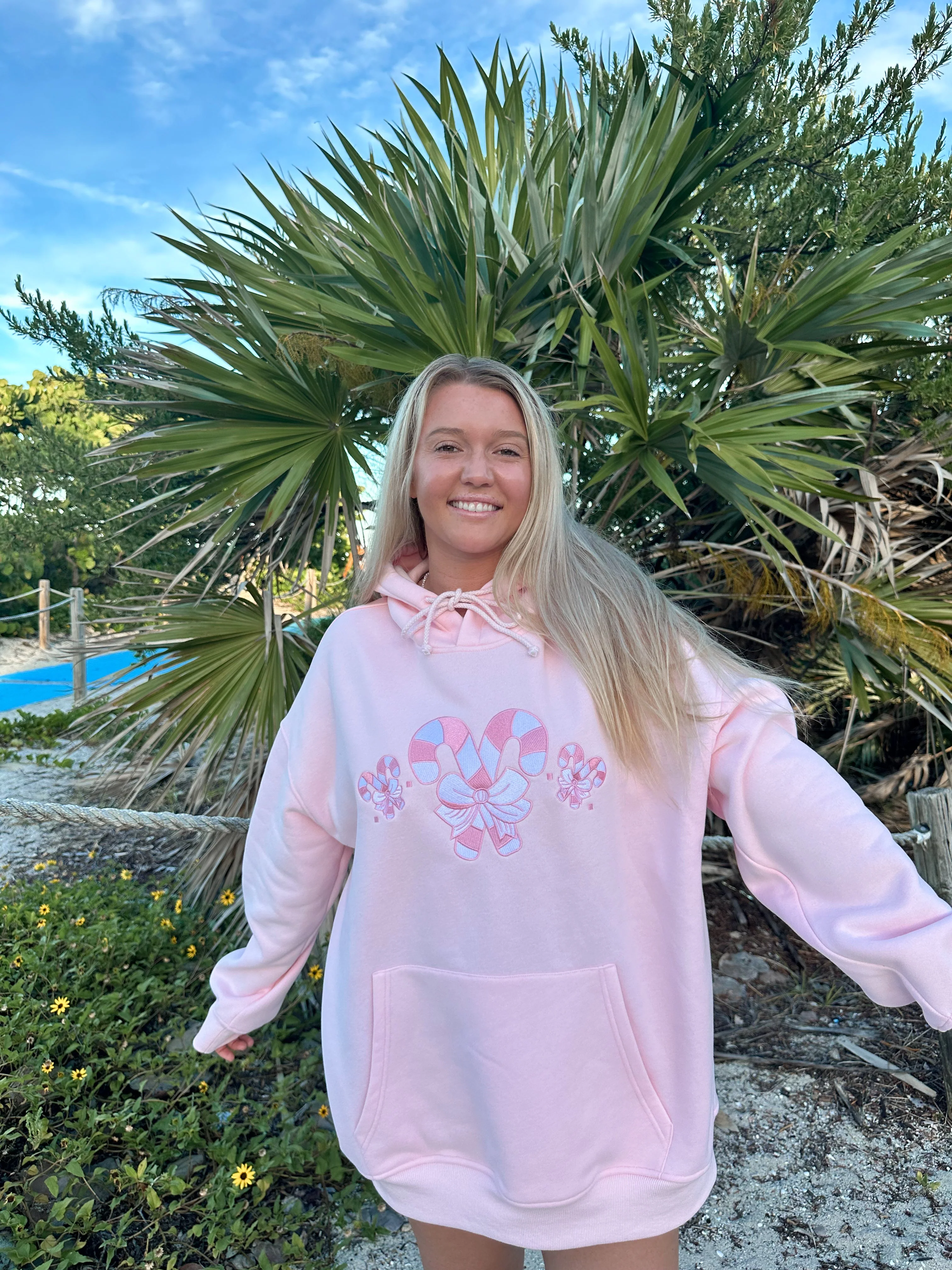 Light Pink Candy Cane Wonderland Hoodie - Image 9