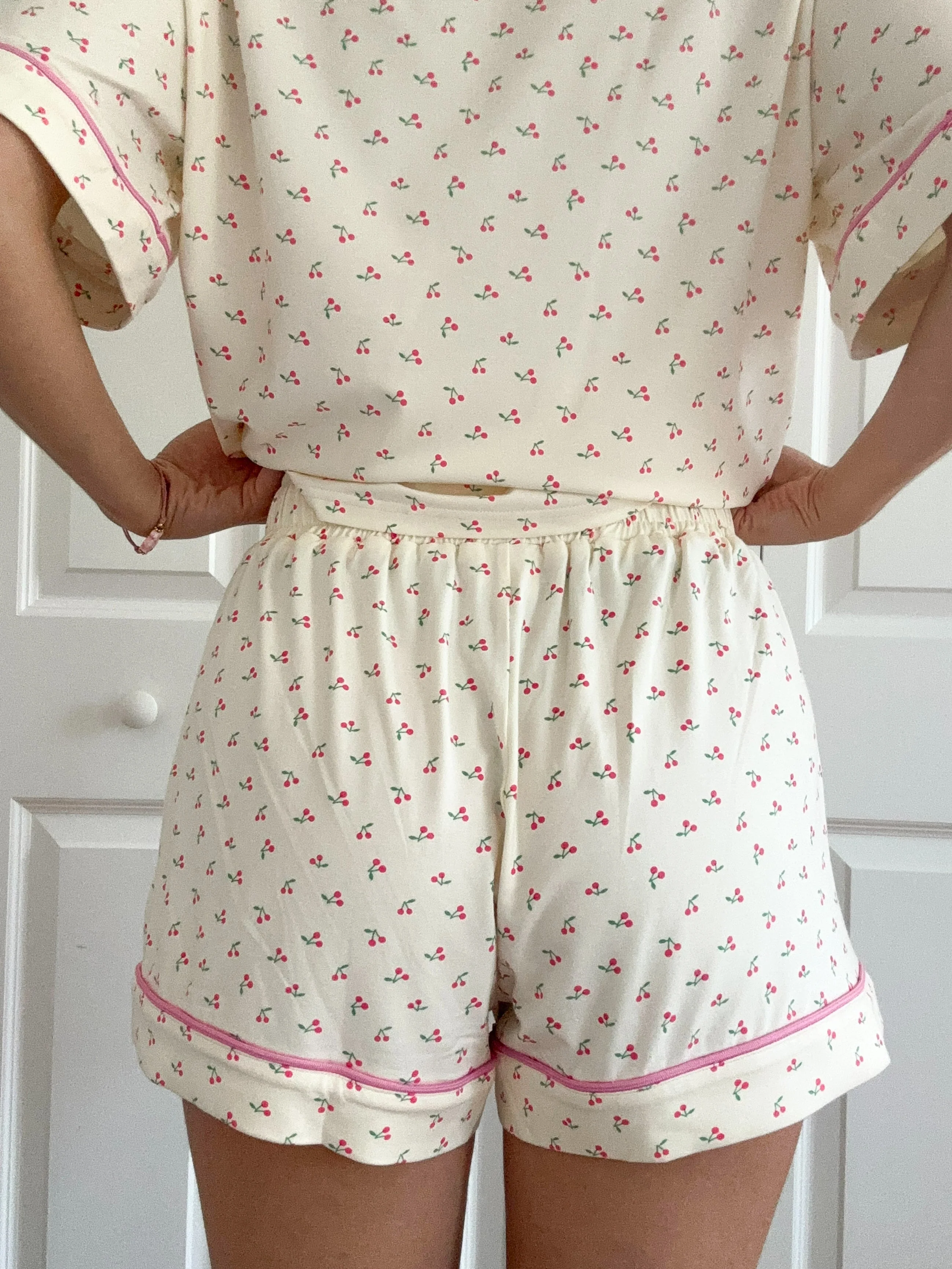 Cherries All Over Pajama Shorts - Image 6