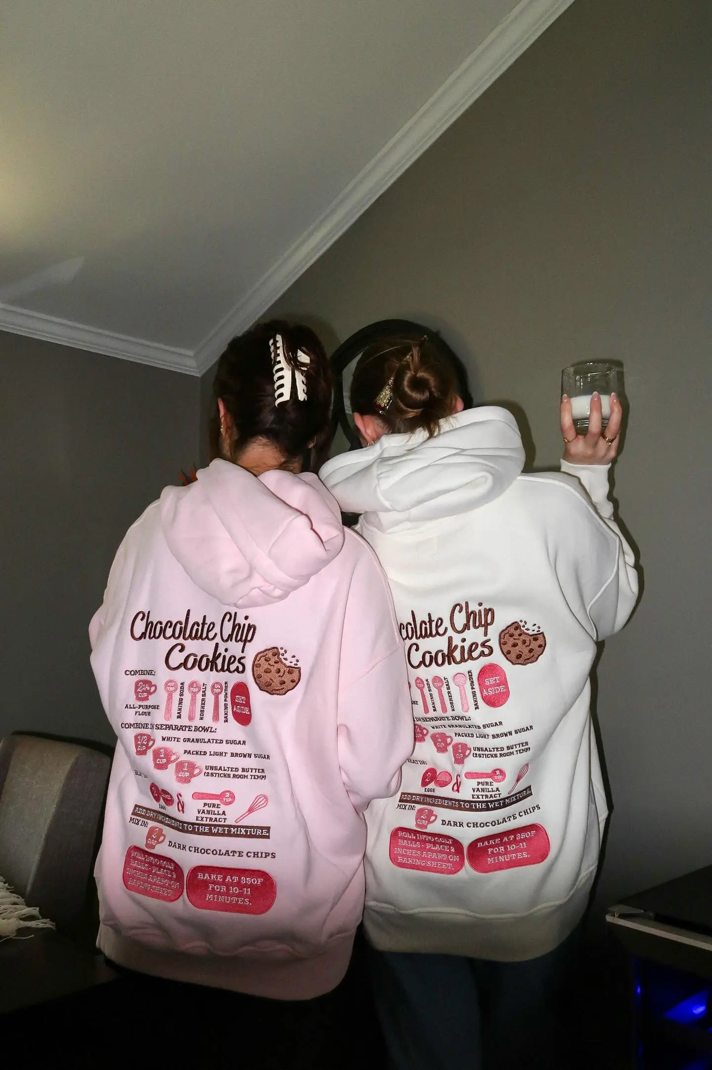Ivory Chocolate Chip Cookie Recipe Embroider Hoodie - Image 5