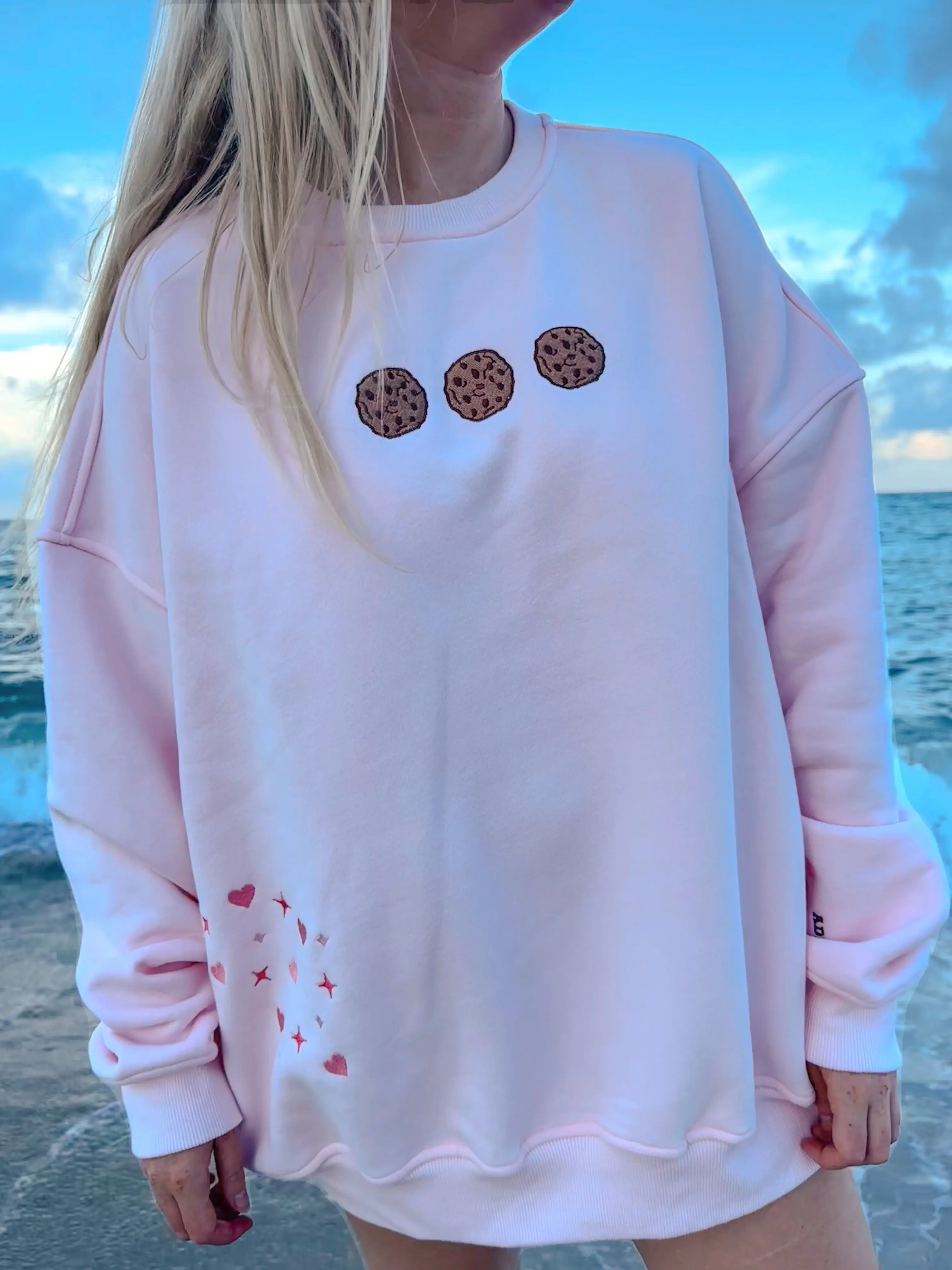 Chocolate Chip Cookie Recipe Embroider Sweatshirt - Image 3