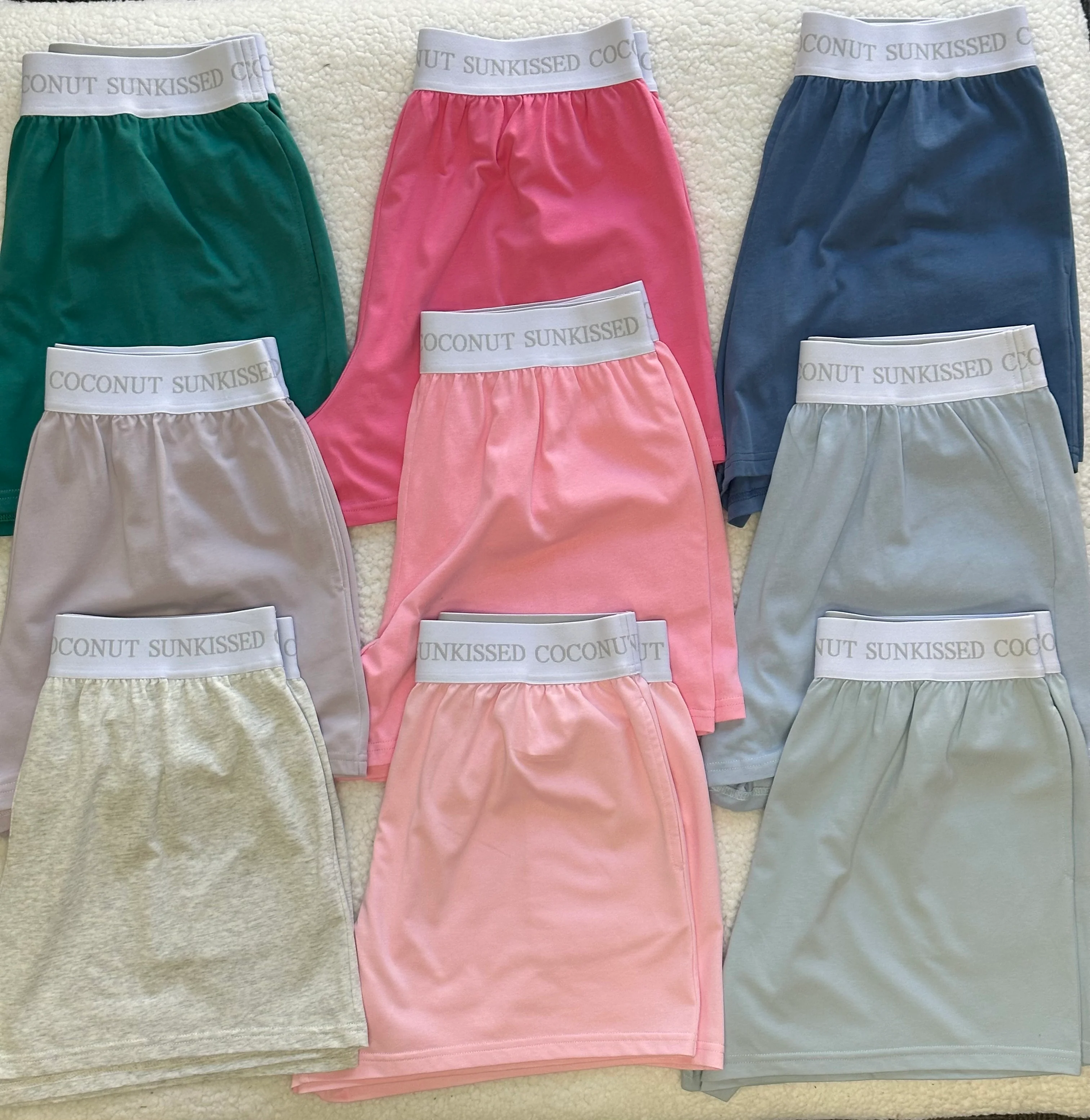 Coastal Blue Basic Watercolor Shorts - Image 7