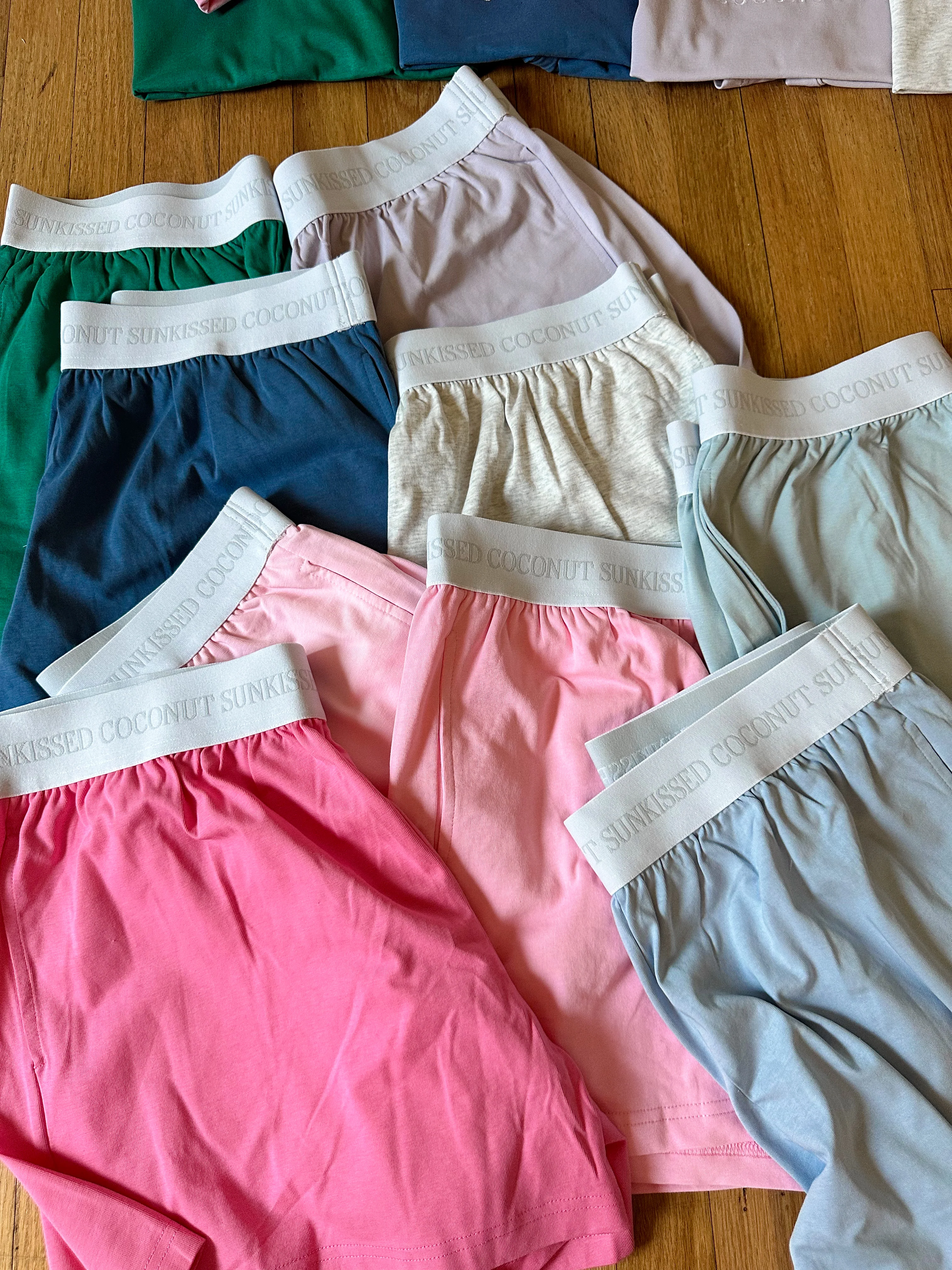 Coastal Blue Basic Watercolor Shorts - Image 9