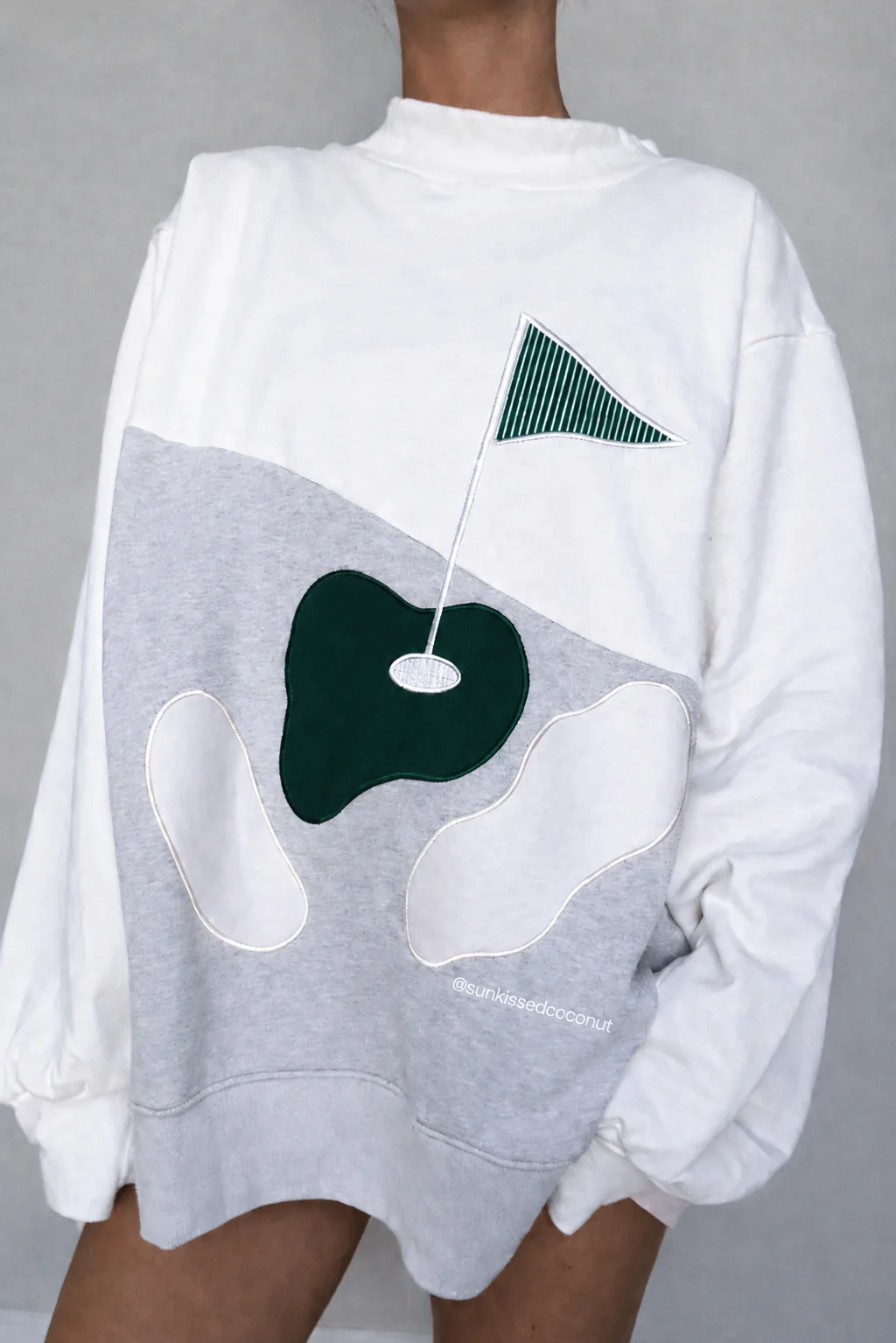 Fairway Golfing On The Green Mockneck Sweatshirt 100% Cotton - Image 4