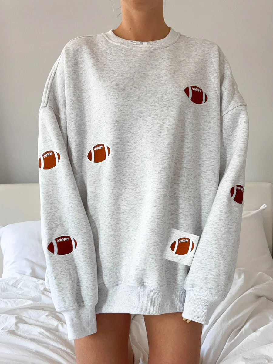 Football Game Day Embroider Sweatshirt - Image 4