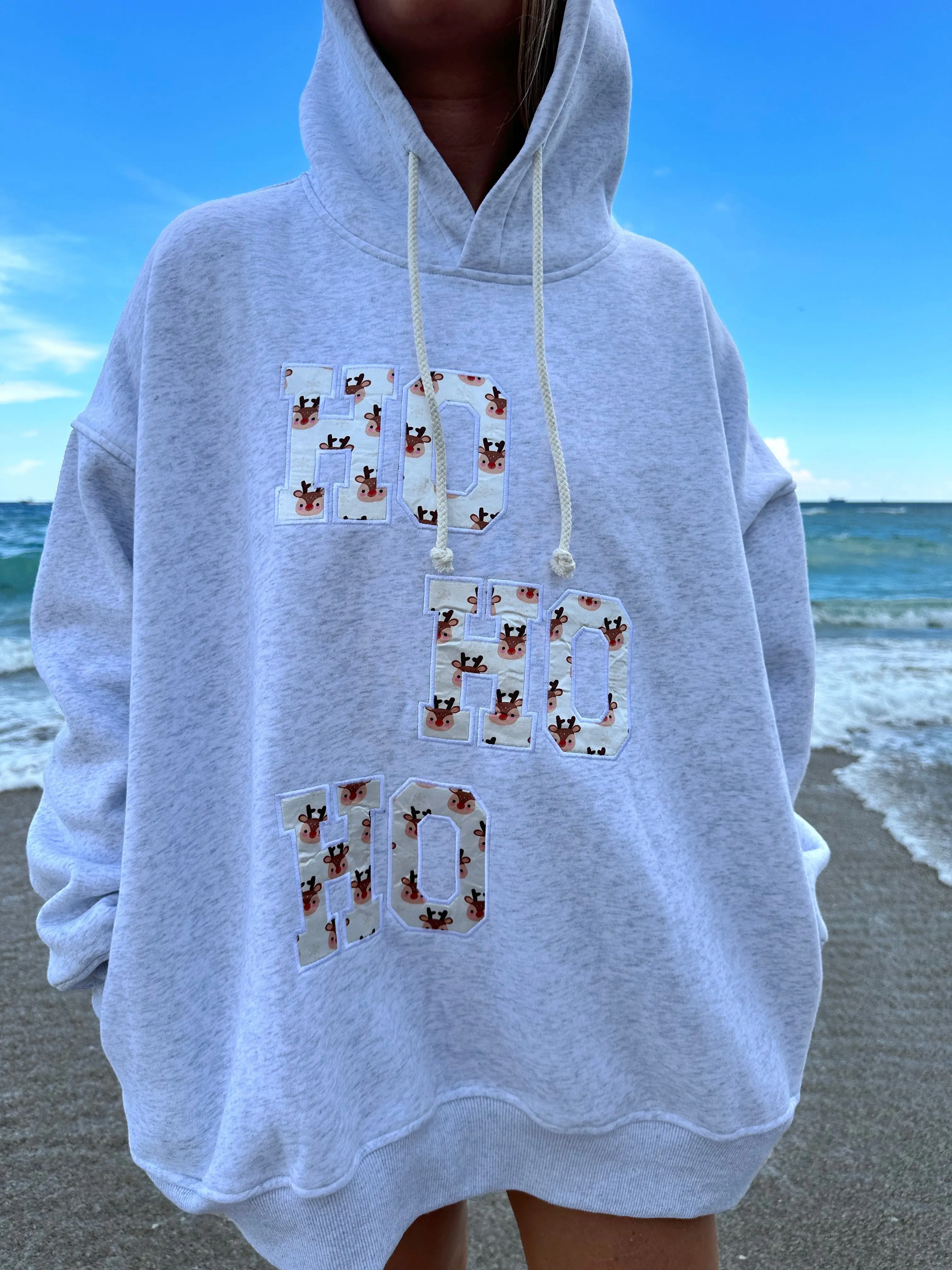 Grey Reindeer Hoodie - Image 3
