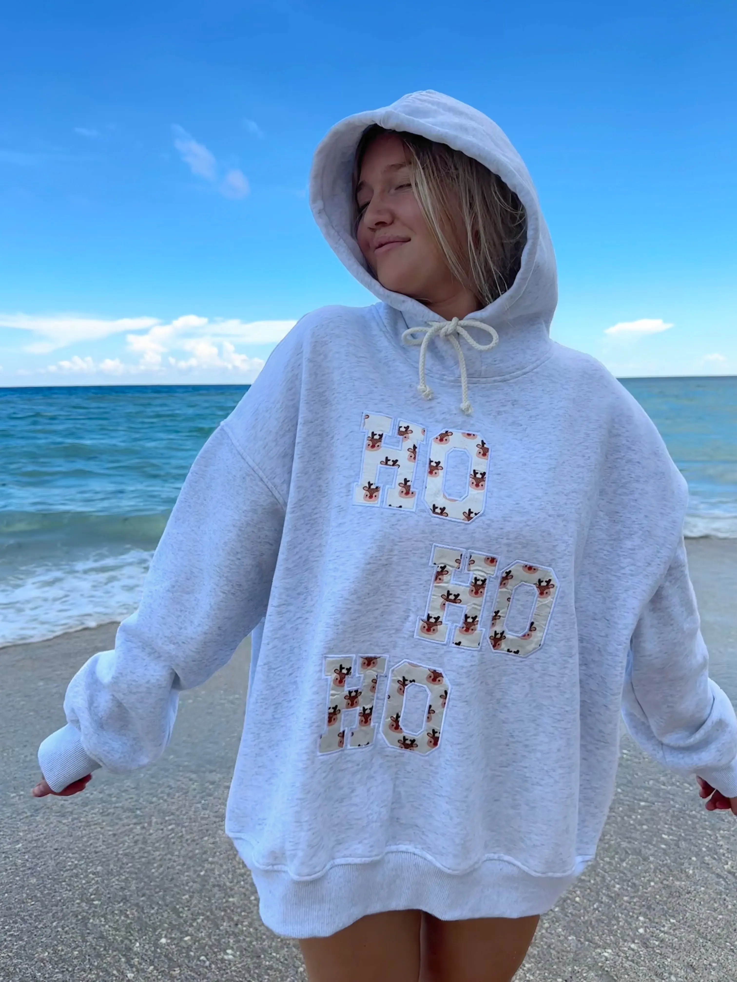 Grey Reindeer Hoodie - Image 5
