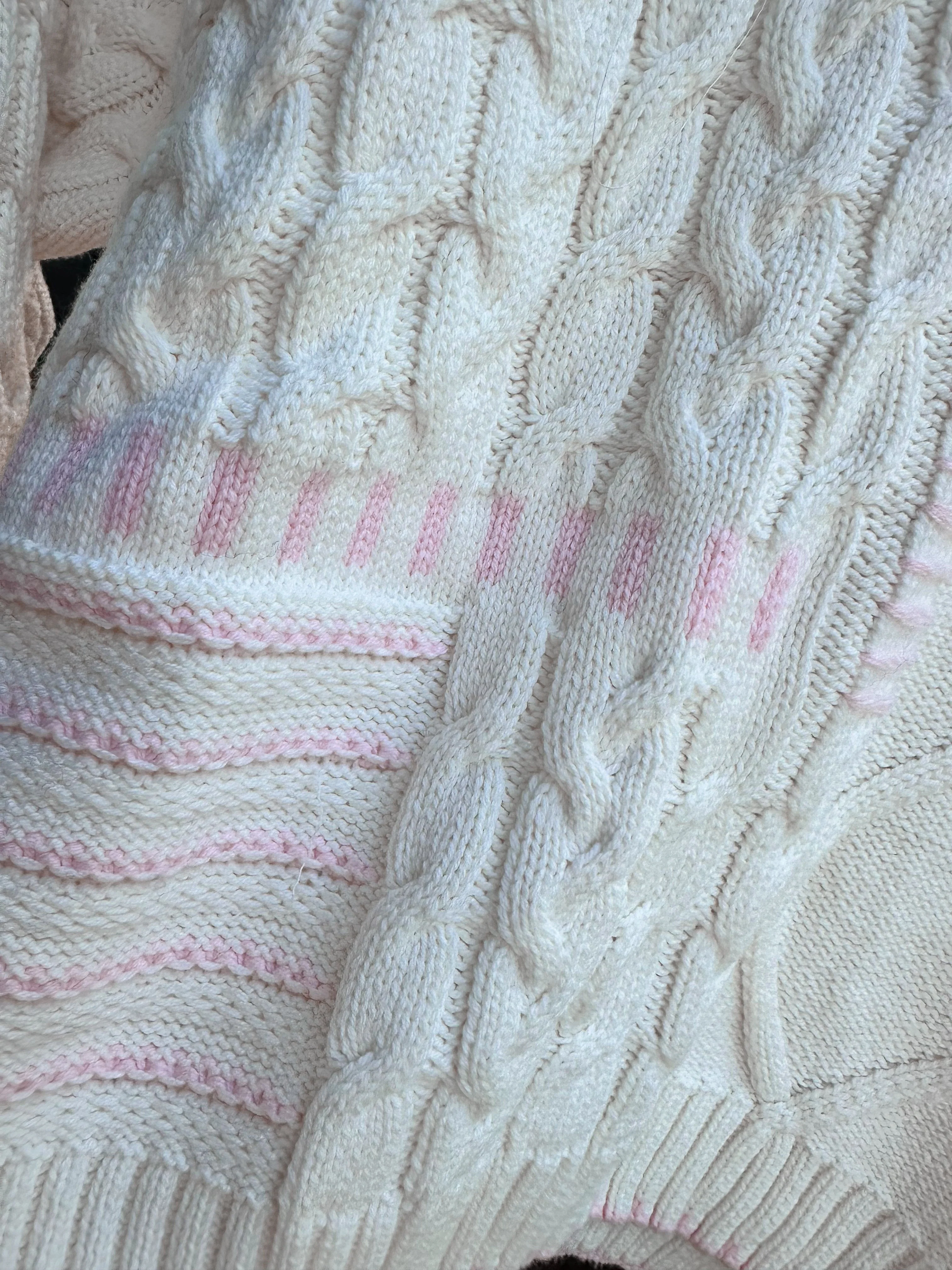 Hazel Patchwork Cable Knit Sweaters - Image 5