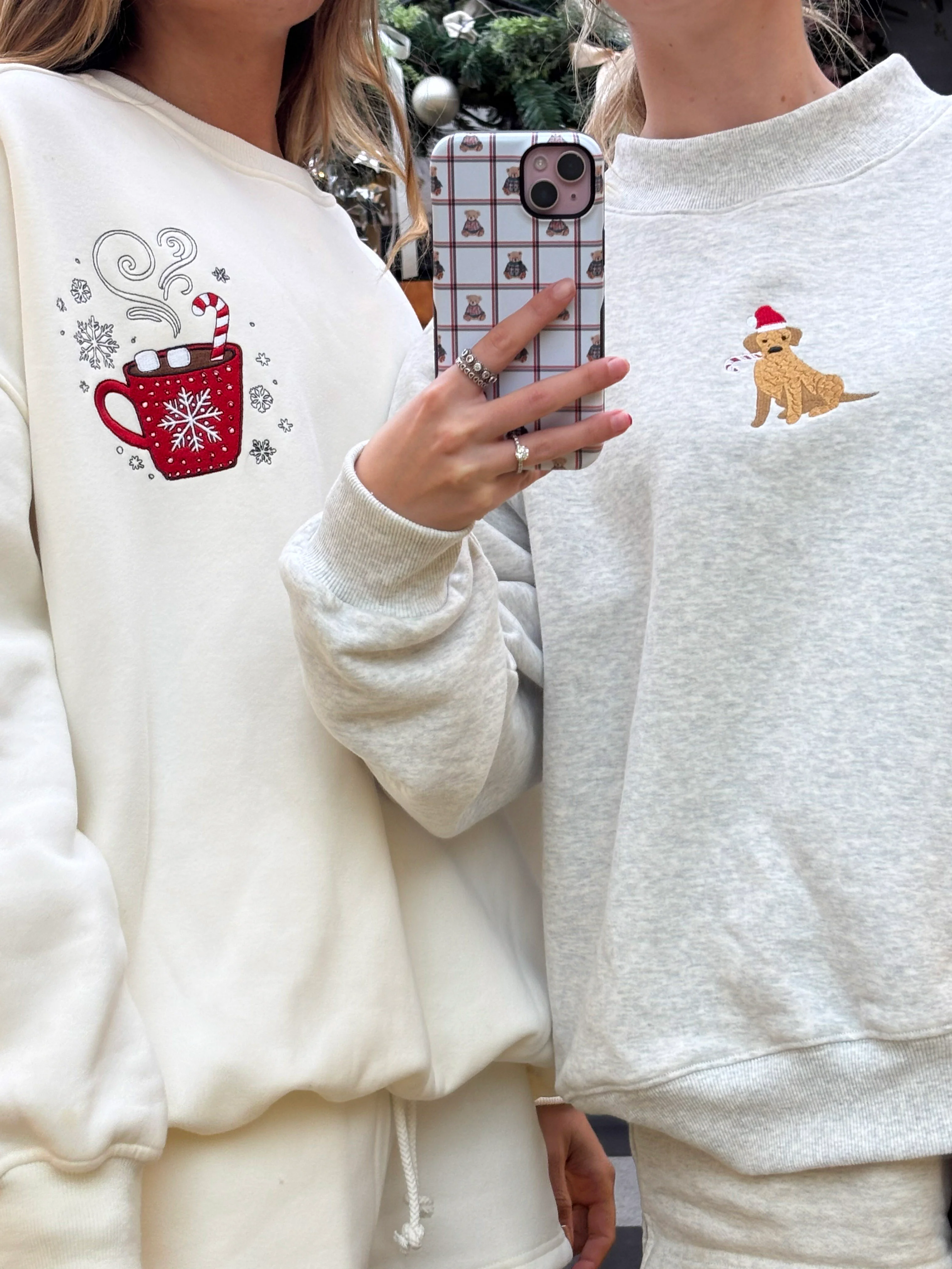 Ivory Hot Chocolate Recipe Christmas Embroider Sweatshirt - Image 12