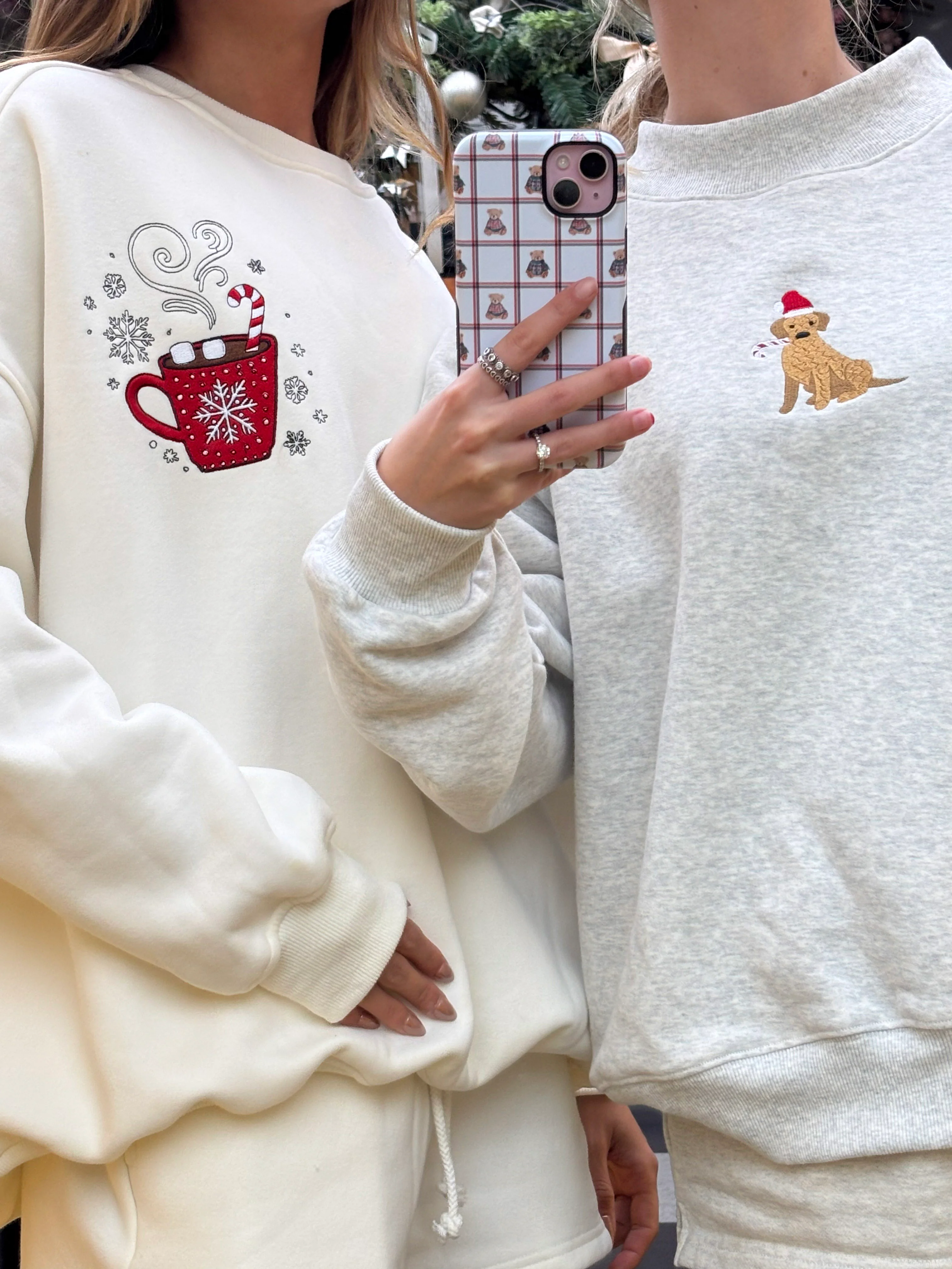 Ivory Hot Chocolate Recipe Christmas Embroider Sweatshirt - Image 13