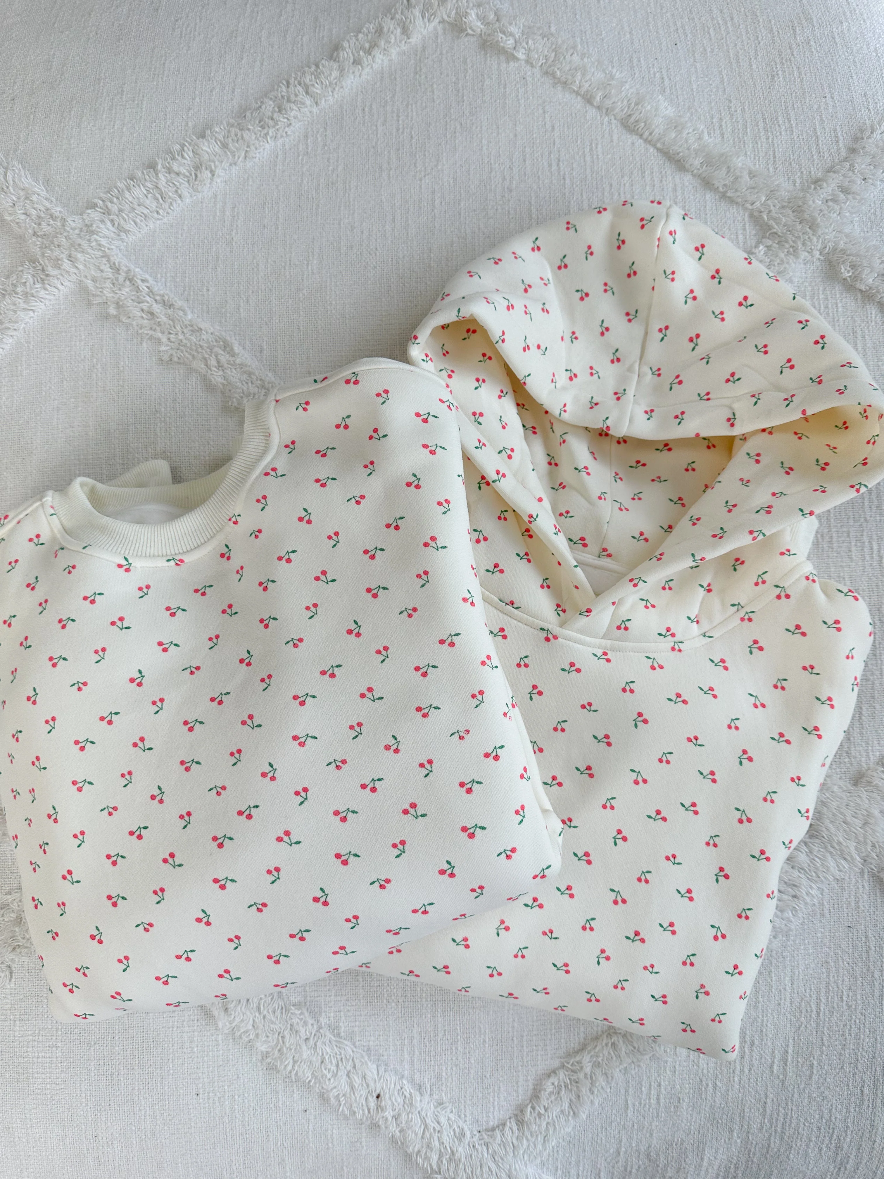 Blank Ivory Cherries All Over Sweatshirt - Image 6