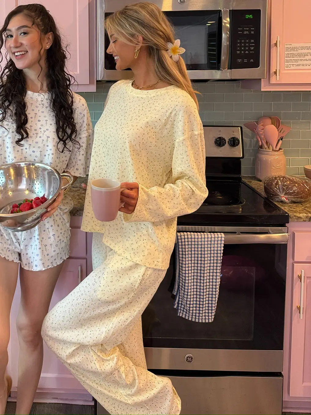 Lemon Floral Pajama Pants - Image 2