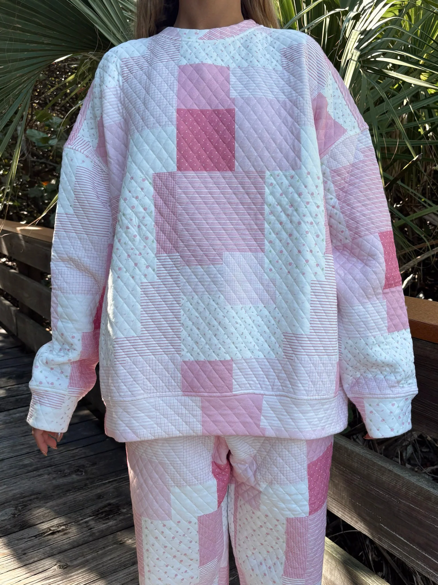 Margo Quilted Patchwork Crewneck Sweatshirt - Image 2