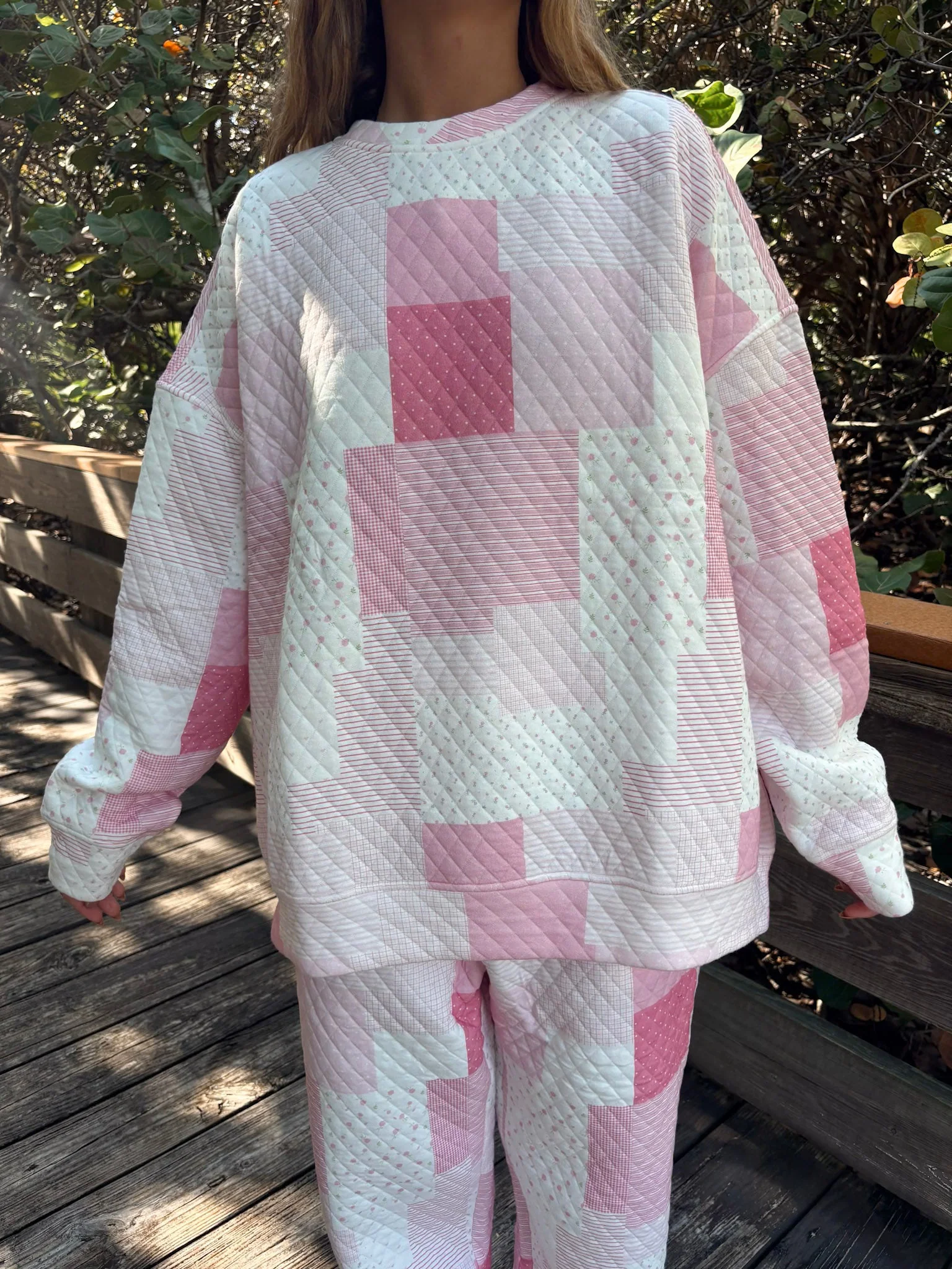 Margo Quilted Patchwork Crewneck Sweatshirt - Image 9