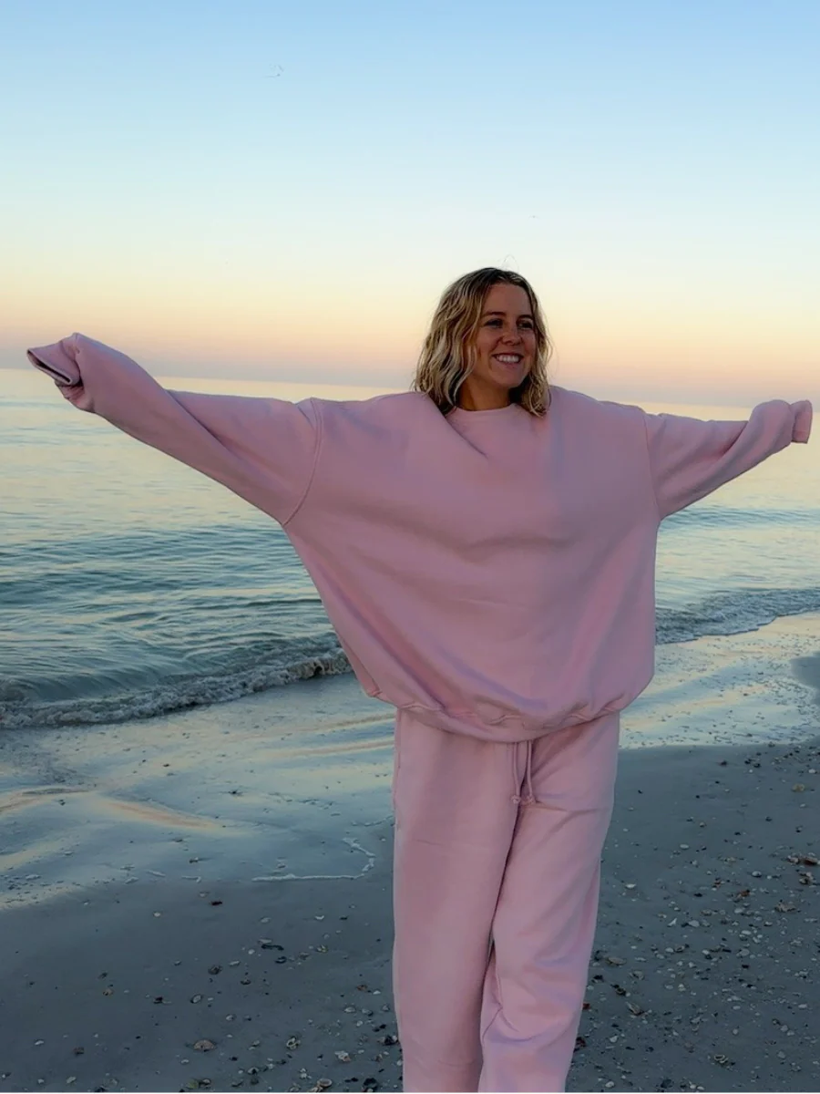Mauve Mist Basic Blank Sweatshirt - Image 3