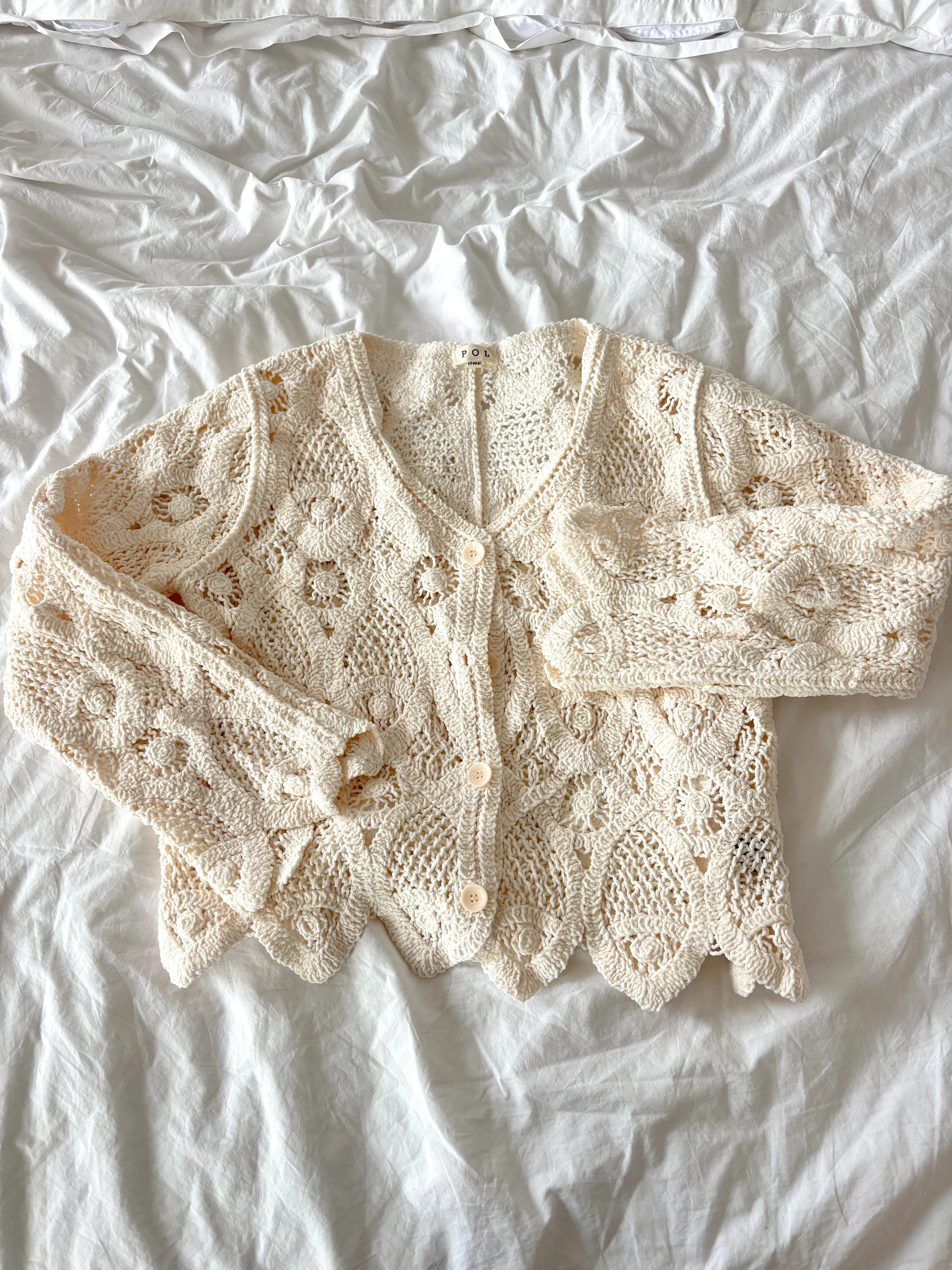 Crochet Cozy Cardigan Sweater - Image 2