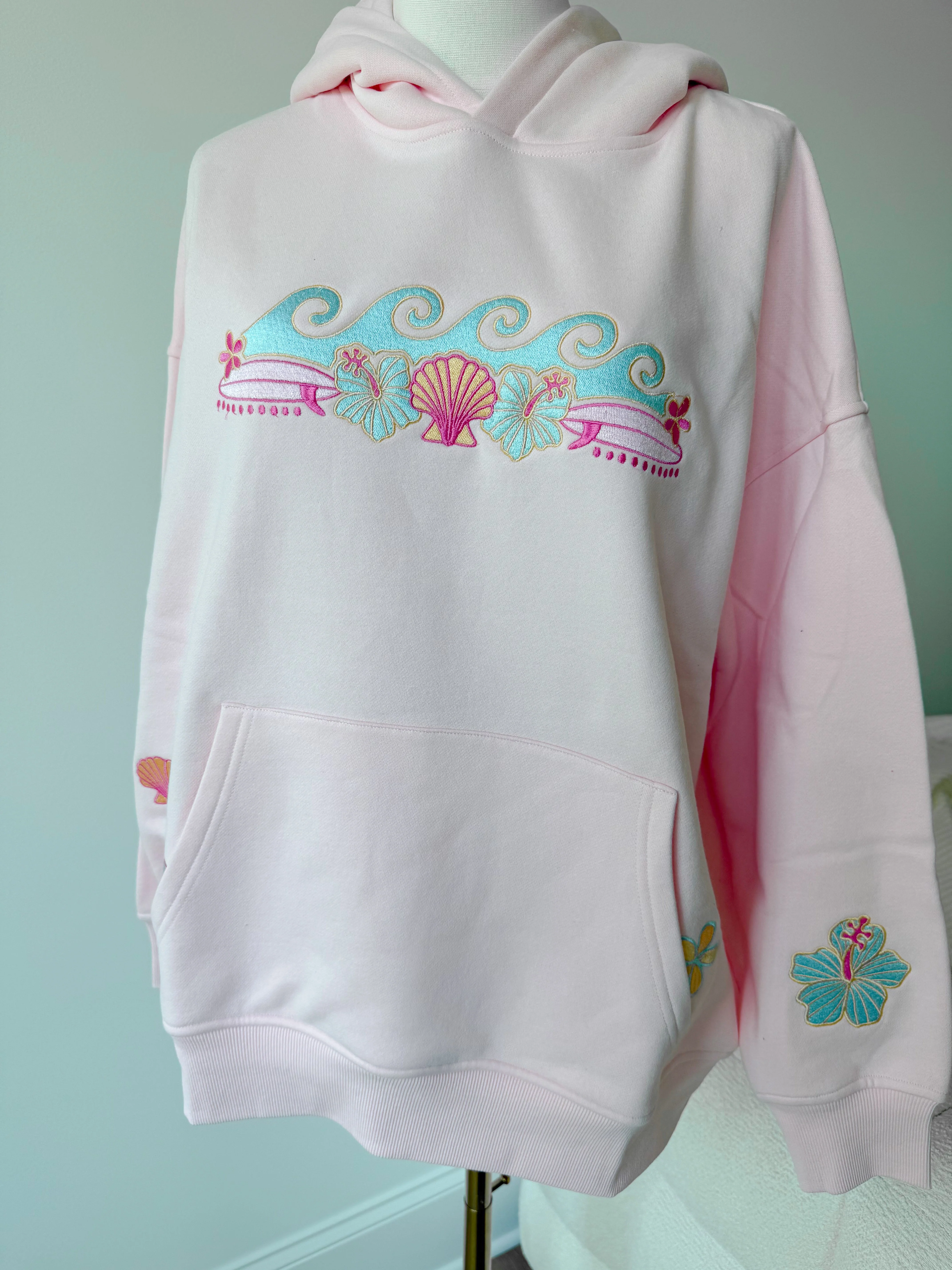 Meet Me At The Beach Sunset Embroidered Hoodie - Image 4