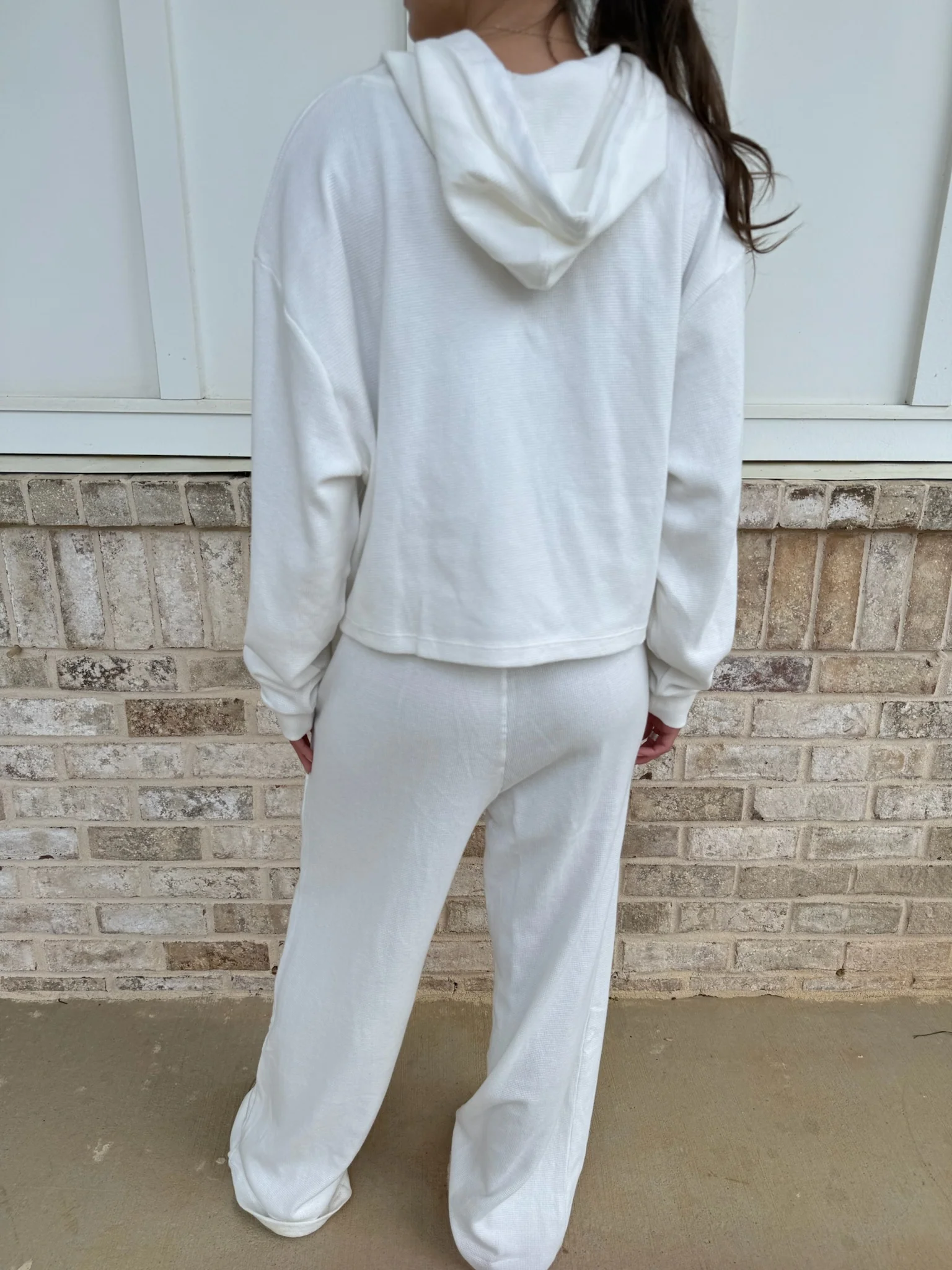 Ivory Waffle Knit Pants - Image 4