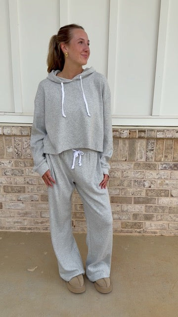 Grey Waffle Knit Hoodie - Image 4