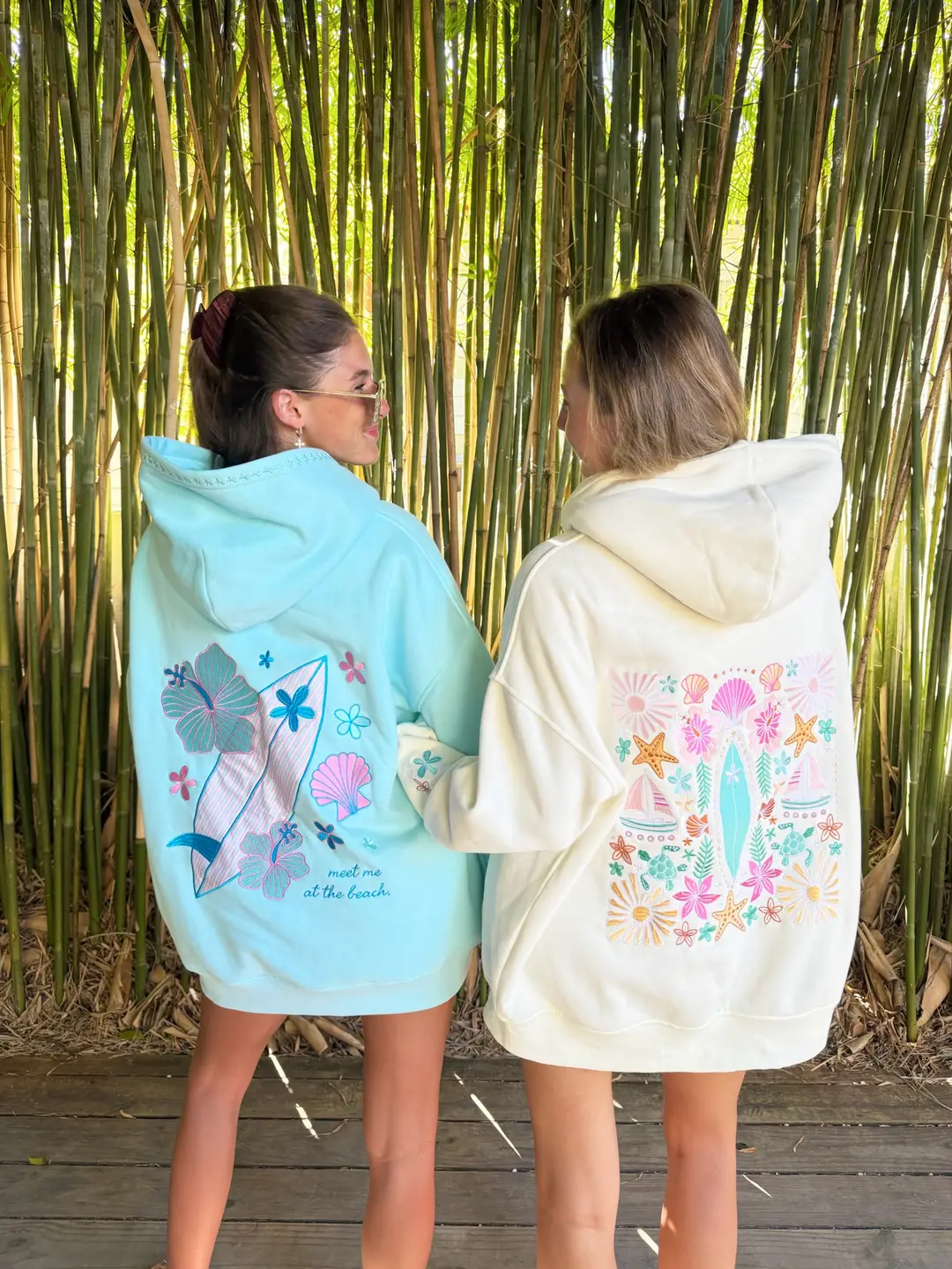 Detailed Surfboard Embroidered Hoodie - Image 5
