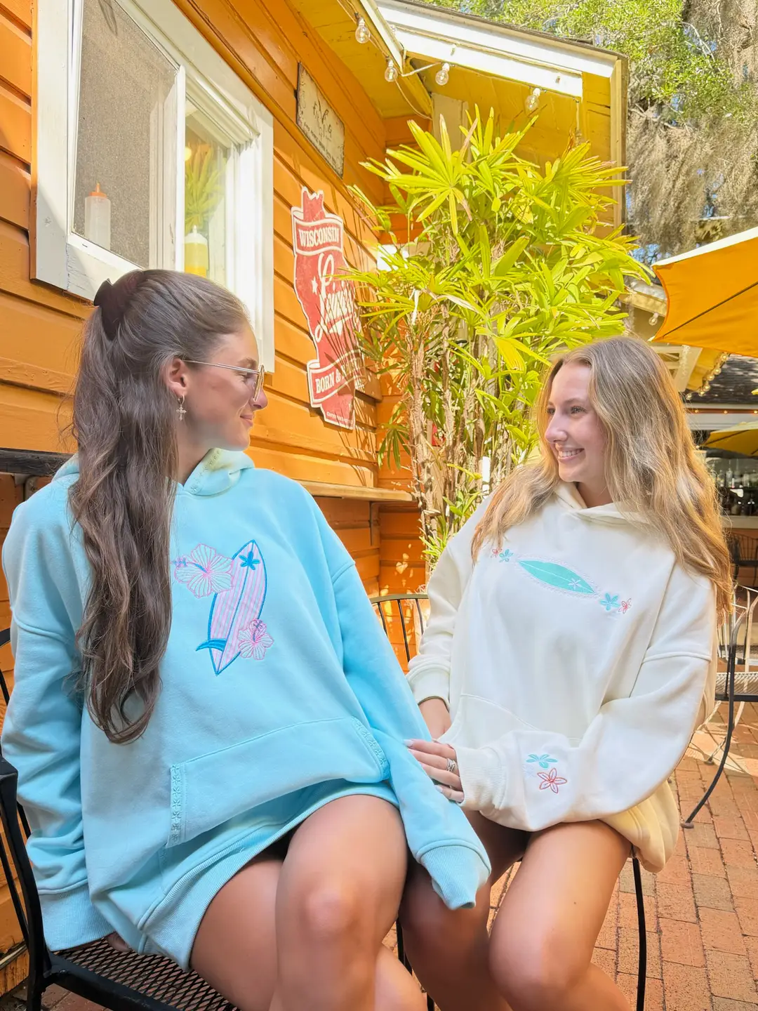 Detailed Surfboard Embroidered Hoodie - Image 9