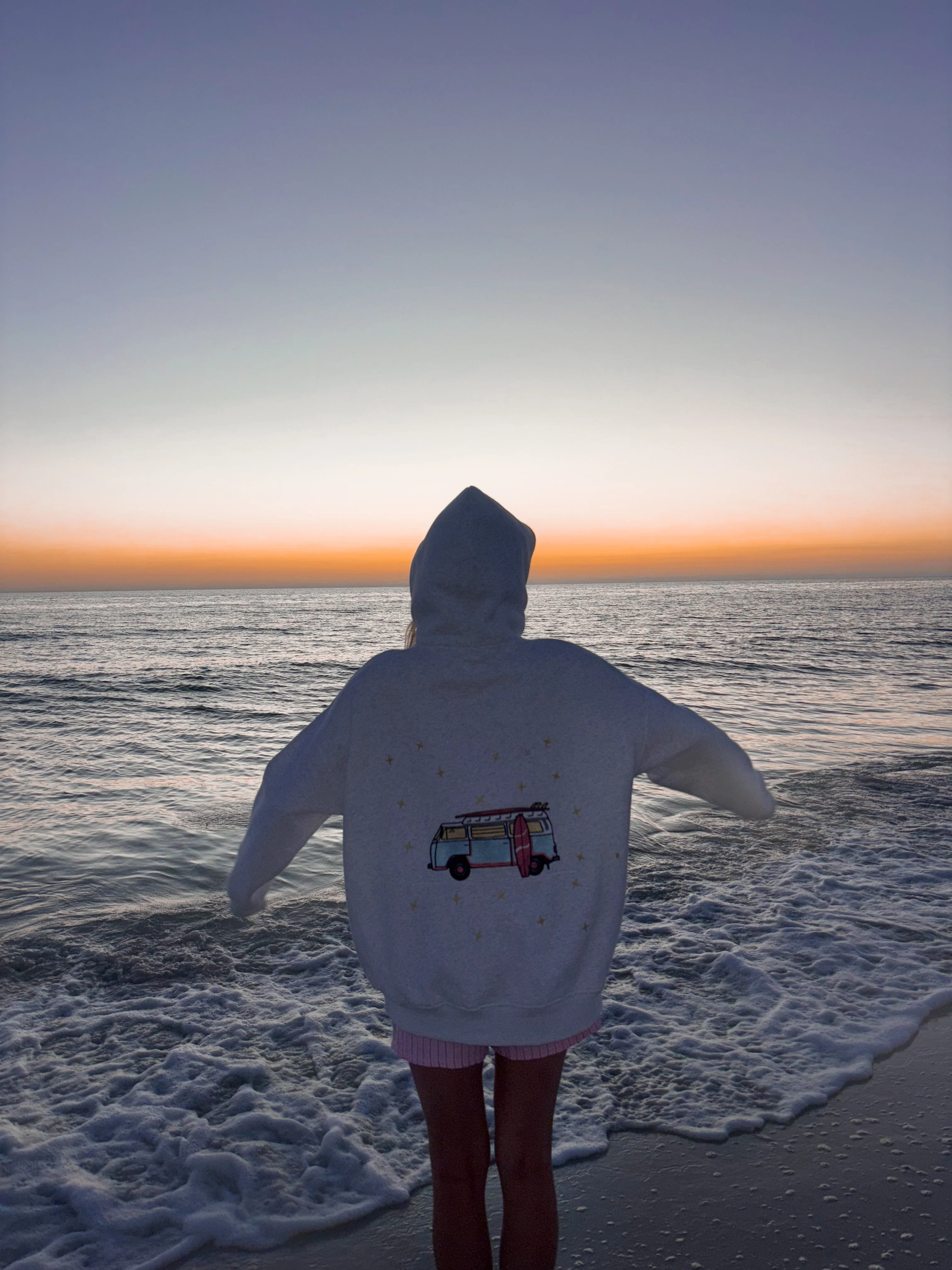 Pearl Grey Embroider Van Star Hoodie - Image 20