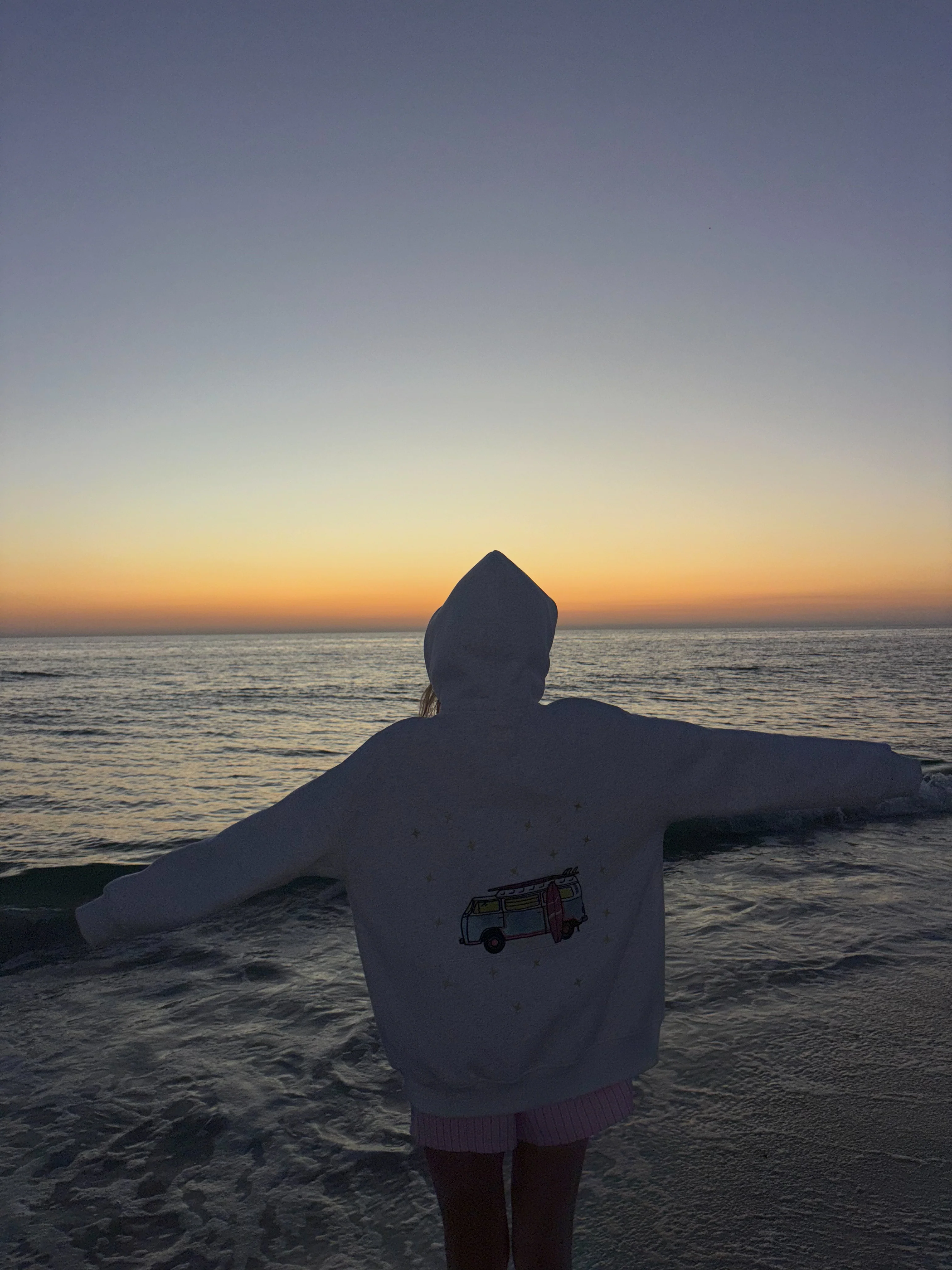 Pearl Grey Embroider Van Star Hoodie - Image 21