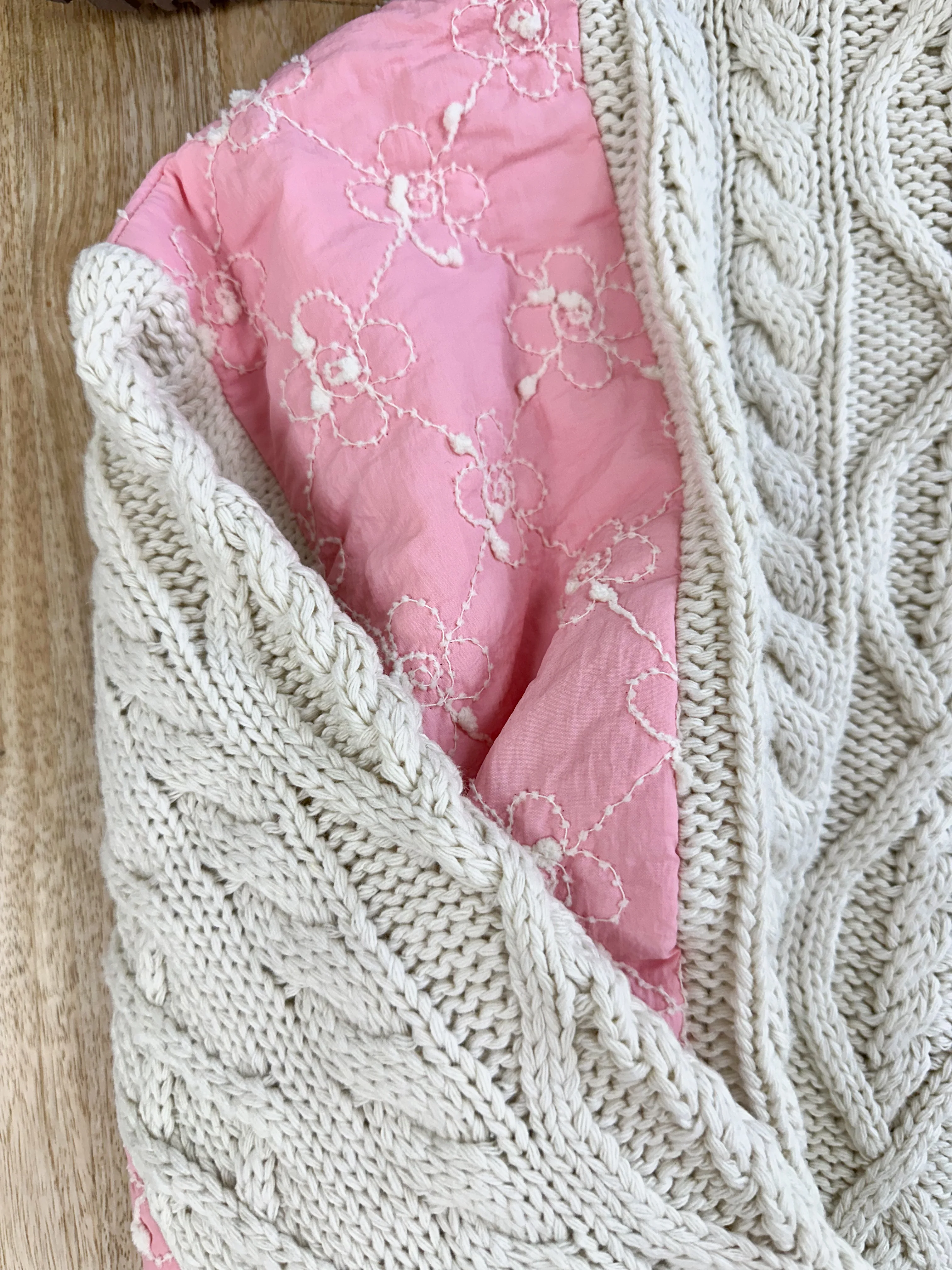 Pink Blossom Quilted Kit Sweater - Image 4