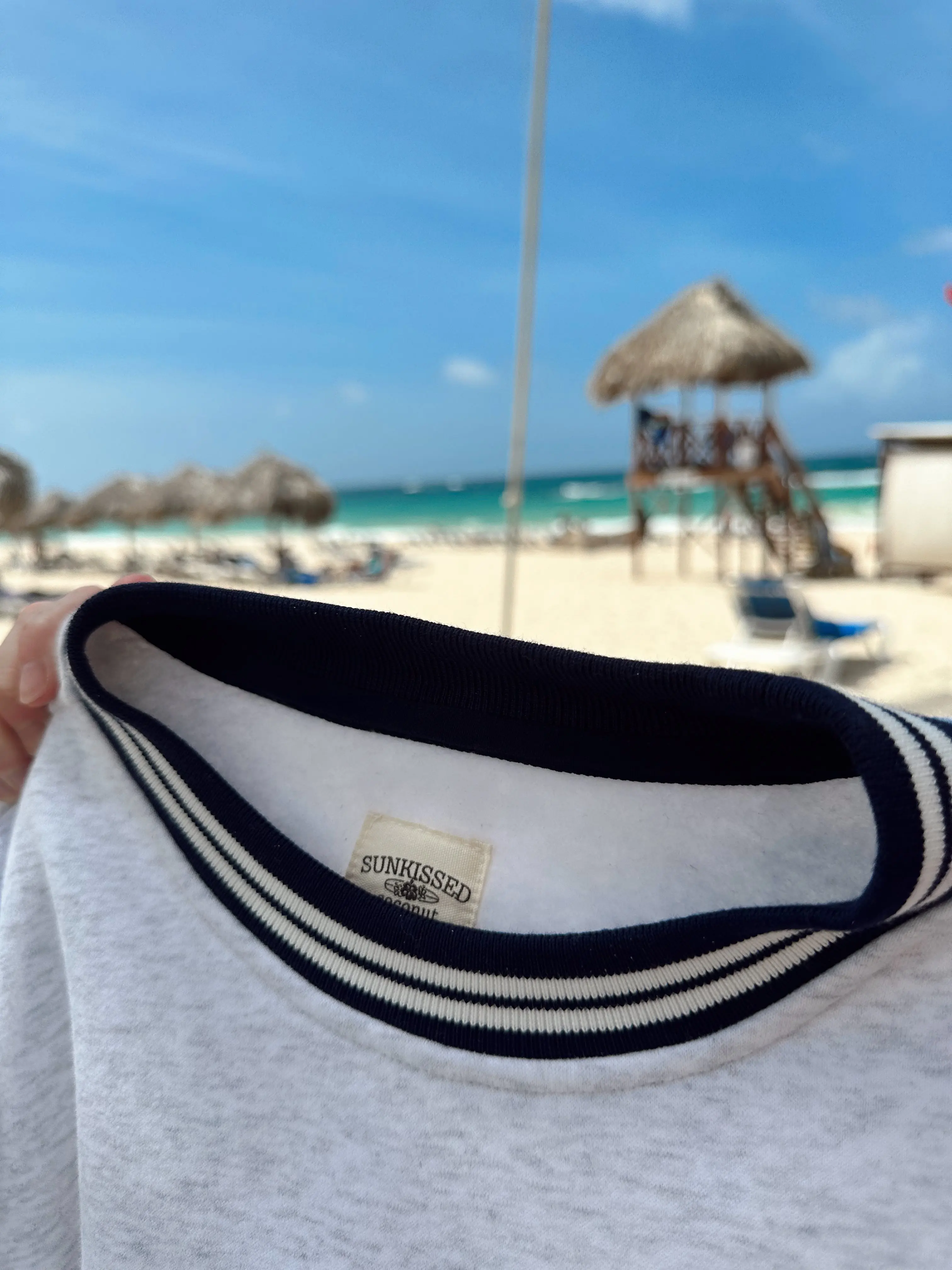 Original Striped Sunkissedcoconut Embroider Sweatshirt - Image 5