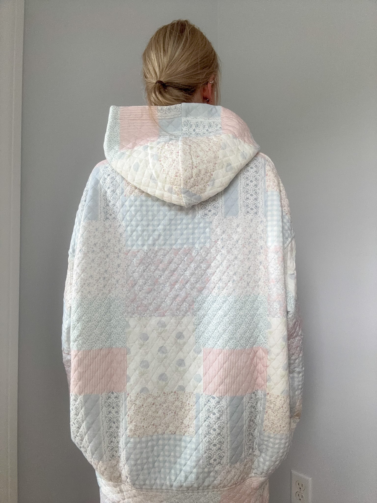 Shades Of Blue Quilted Pastel Hoodie - Image 6