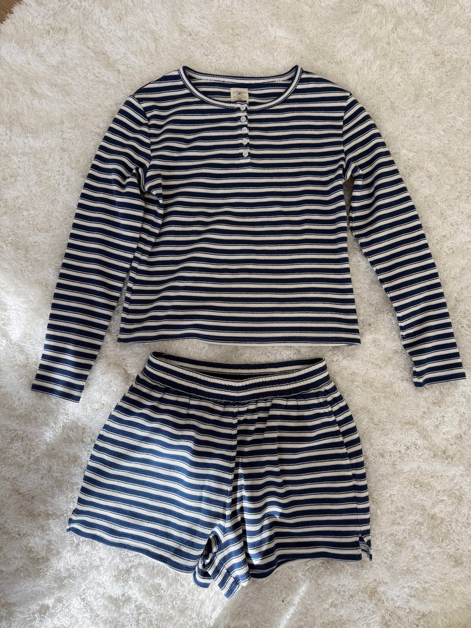 Striped Knit Loungewear Shorts - Image 10