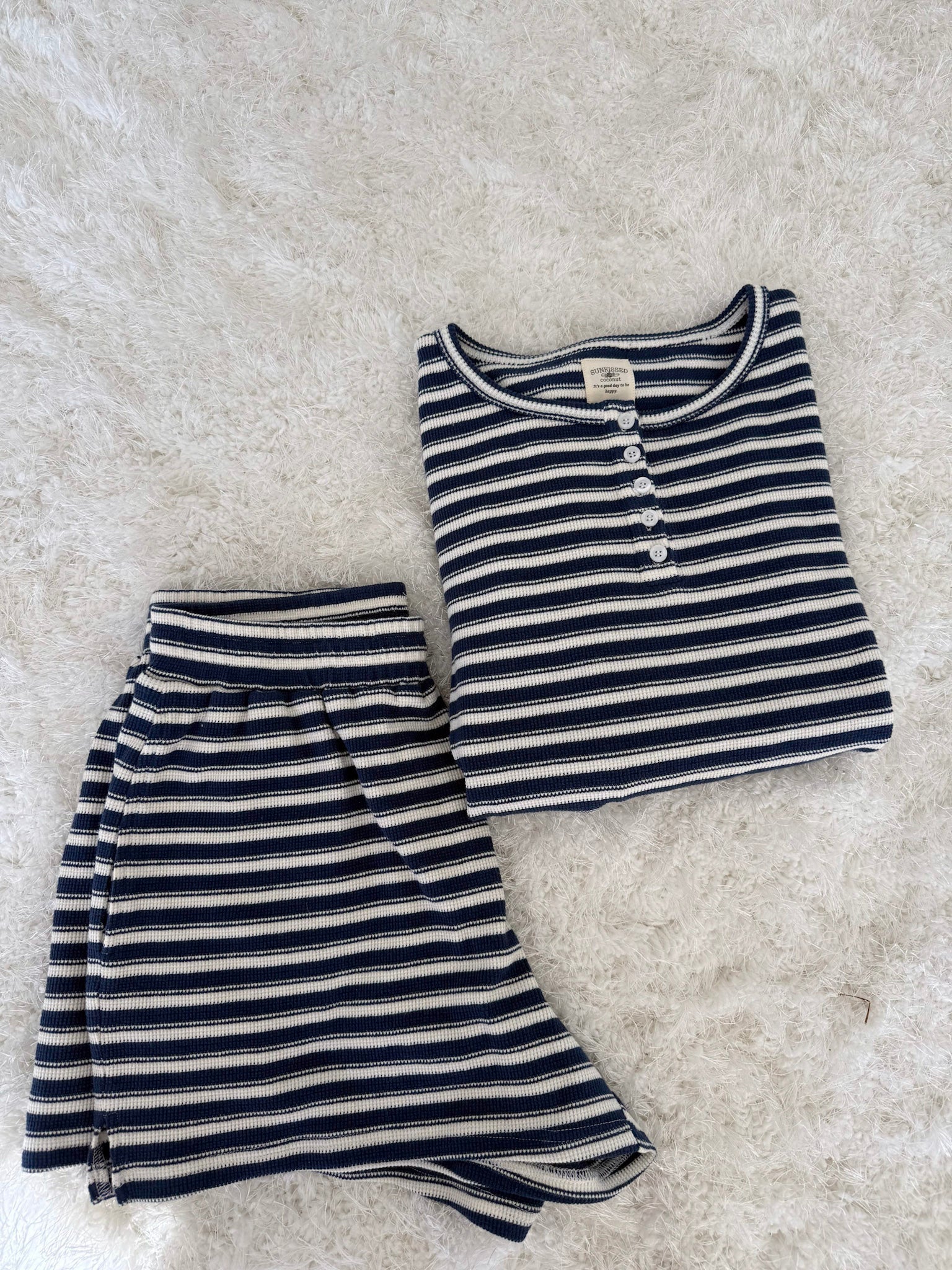 Striped Knit Loungewear Shorts - Image 14