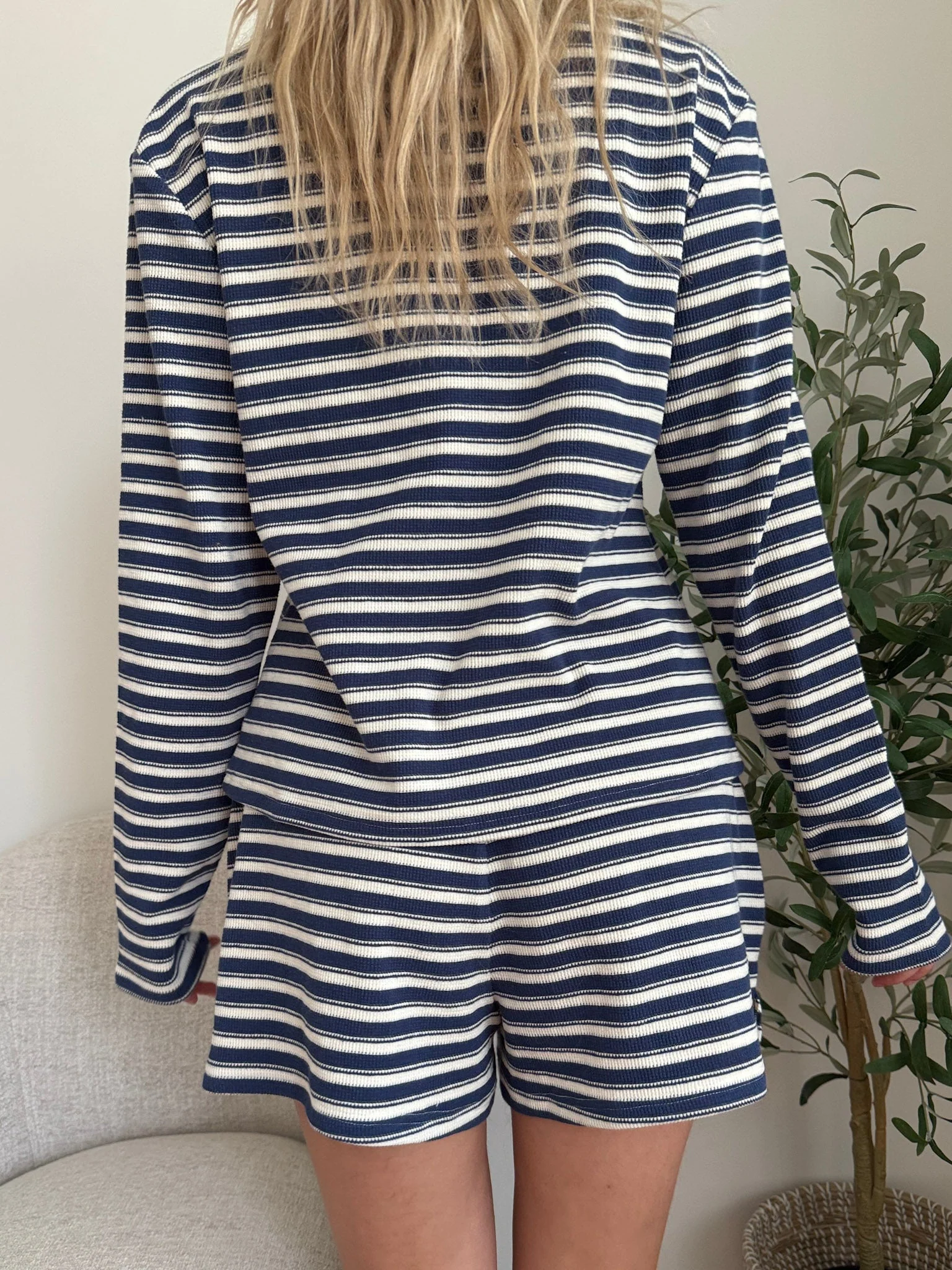 Striped Knit Loungewear Shorts - Image 16