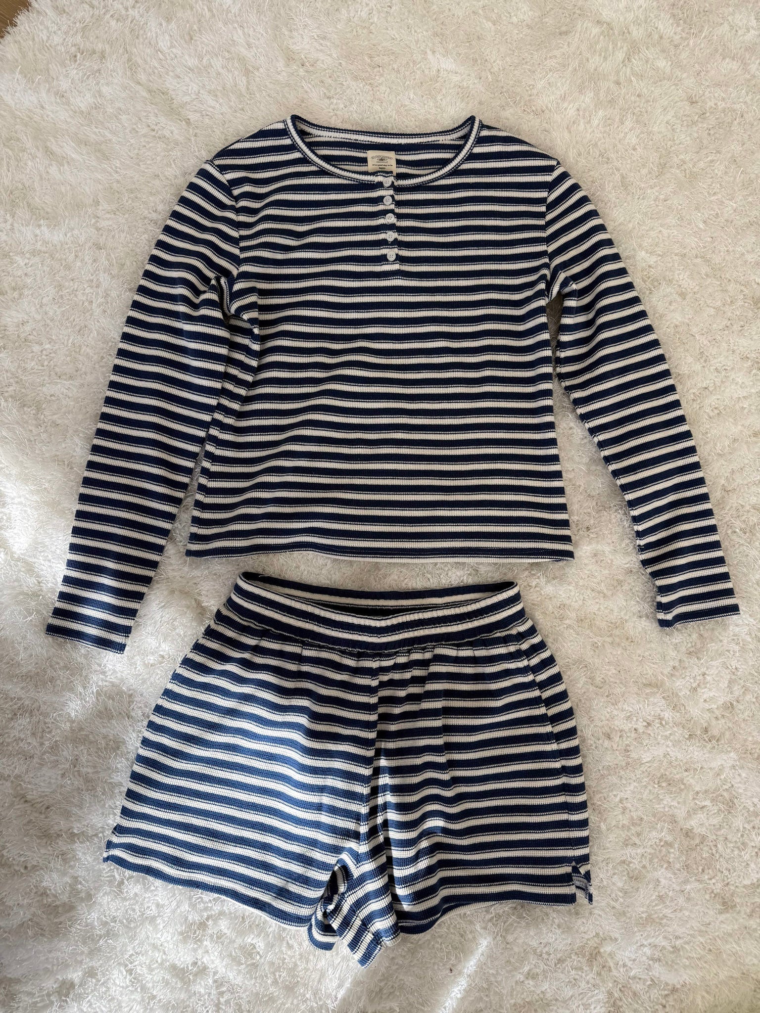 Striped Knit Loungewear Shorts - Image 6
