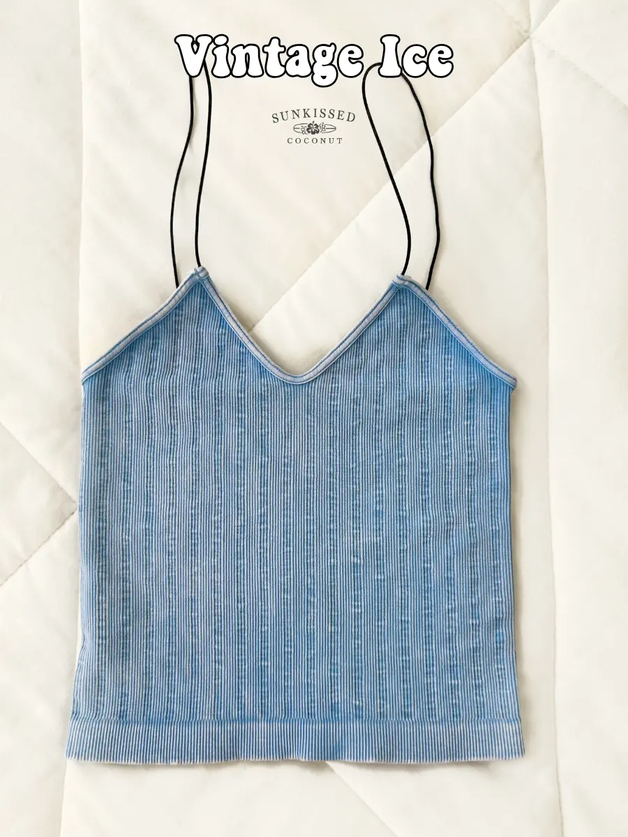 Tropical Vintage Ribbed Seamless Nikibiki Tanktops - Image 3